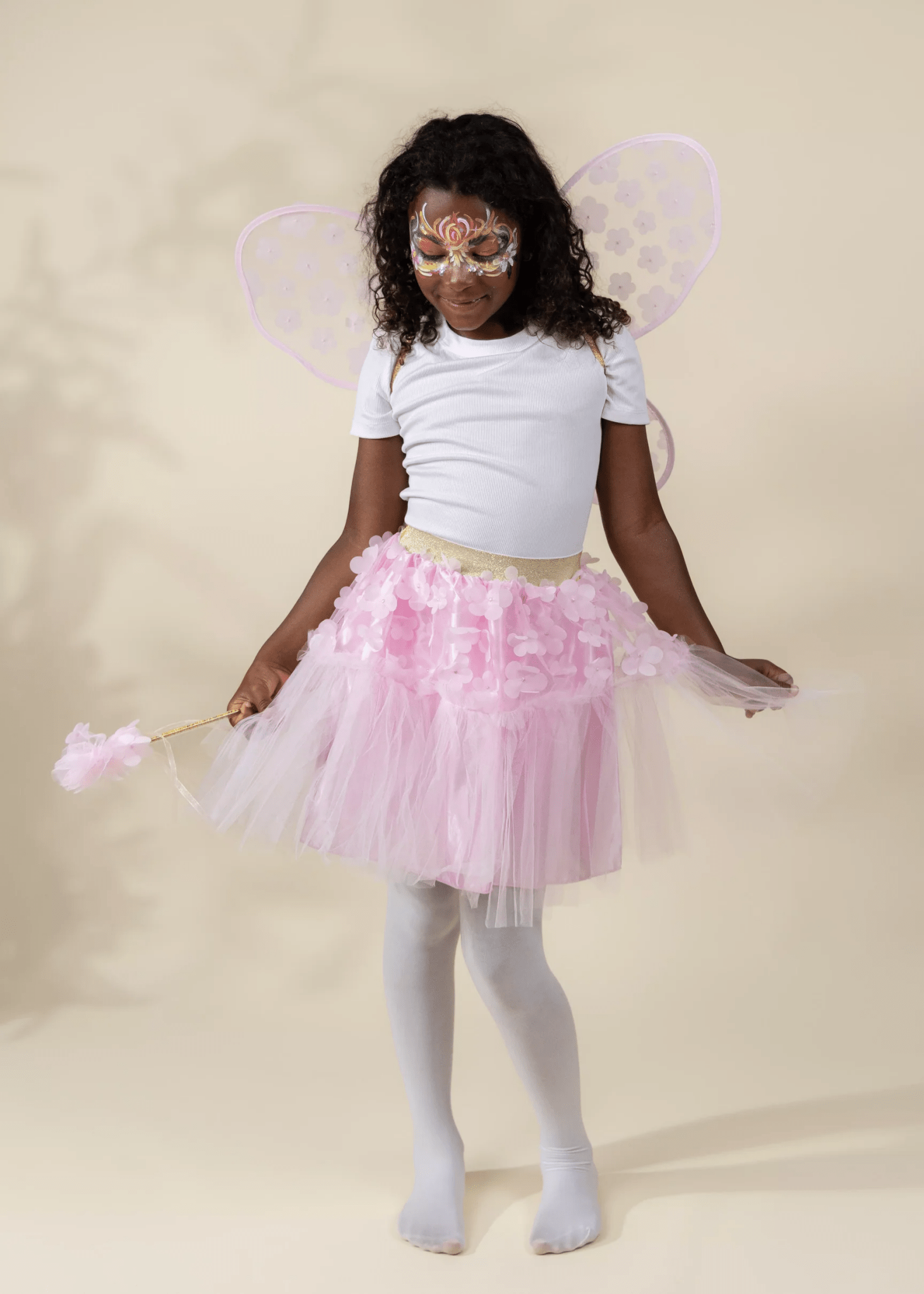 Coco Village Flower Tutu, Wings & Wand Costume 3 - 4Y - Mastermind Toys___245775