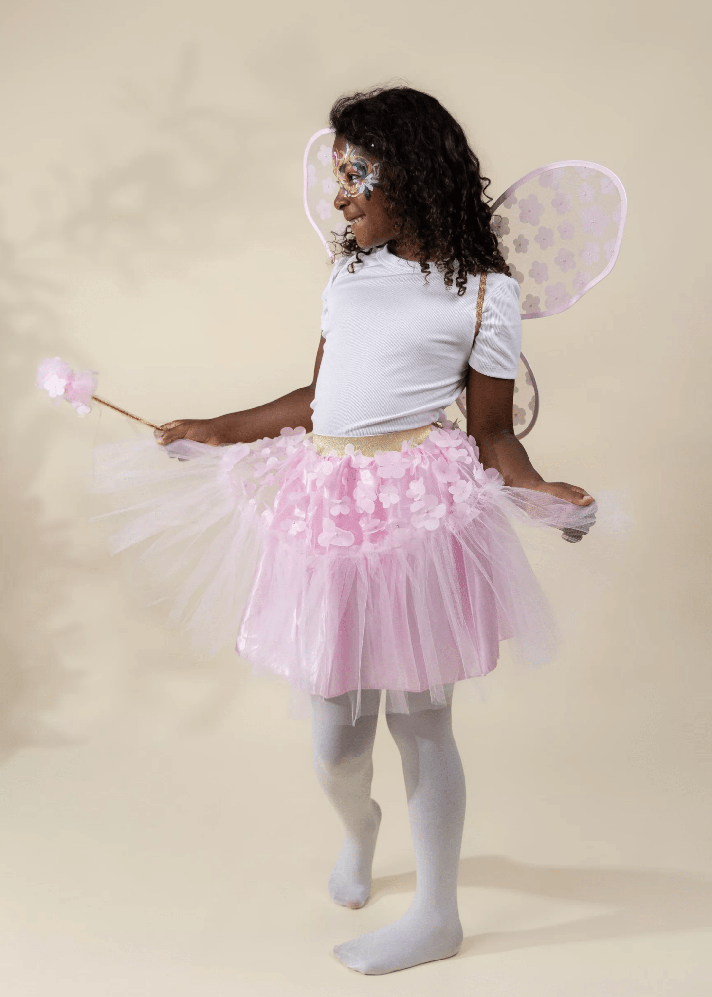 Coco Village Flower Tutu, Wings & Wand Costume 3 - 4Y - Mastermind Toys___245775