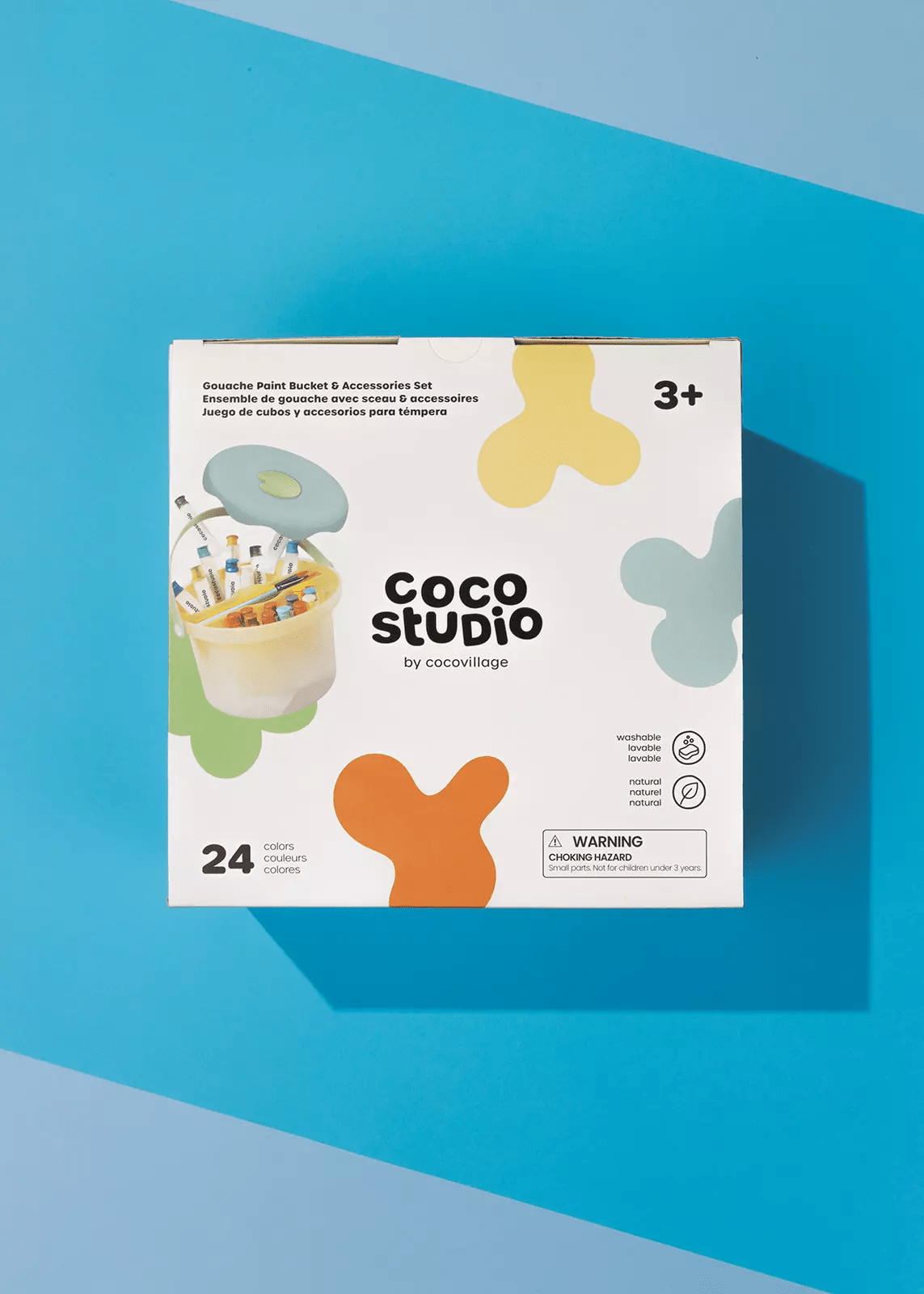 Coco Village Gouache Paint Bucket & Accessories Set - 24 colors - Mastermind Toys___246891