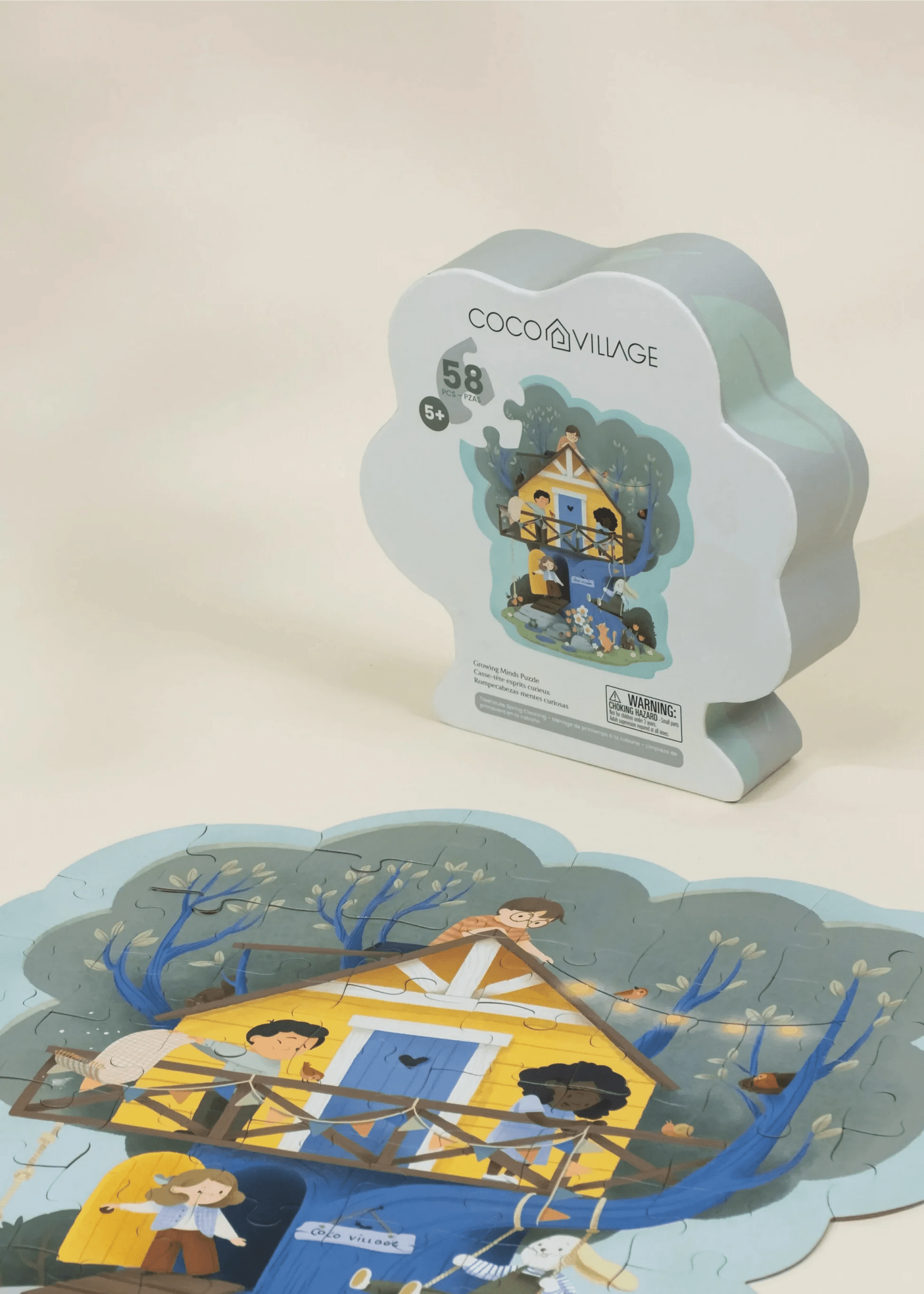 Coco Village Growing Minds Puzzle – Treehouse Spring(58 pcs) - Mastermind Toys___245617