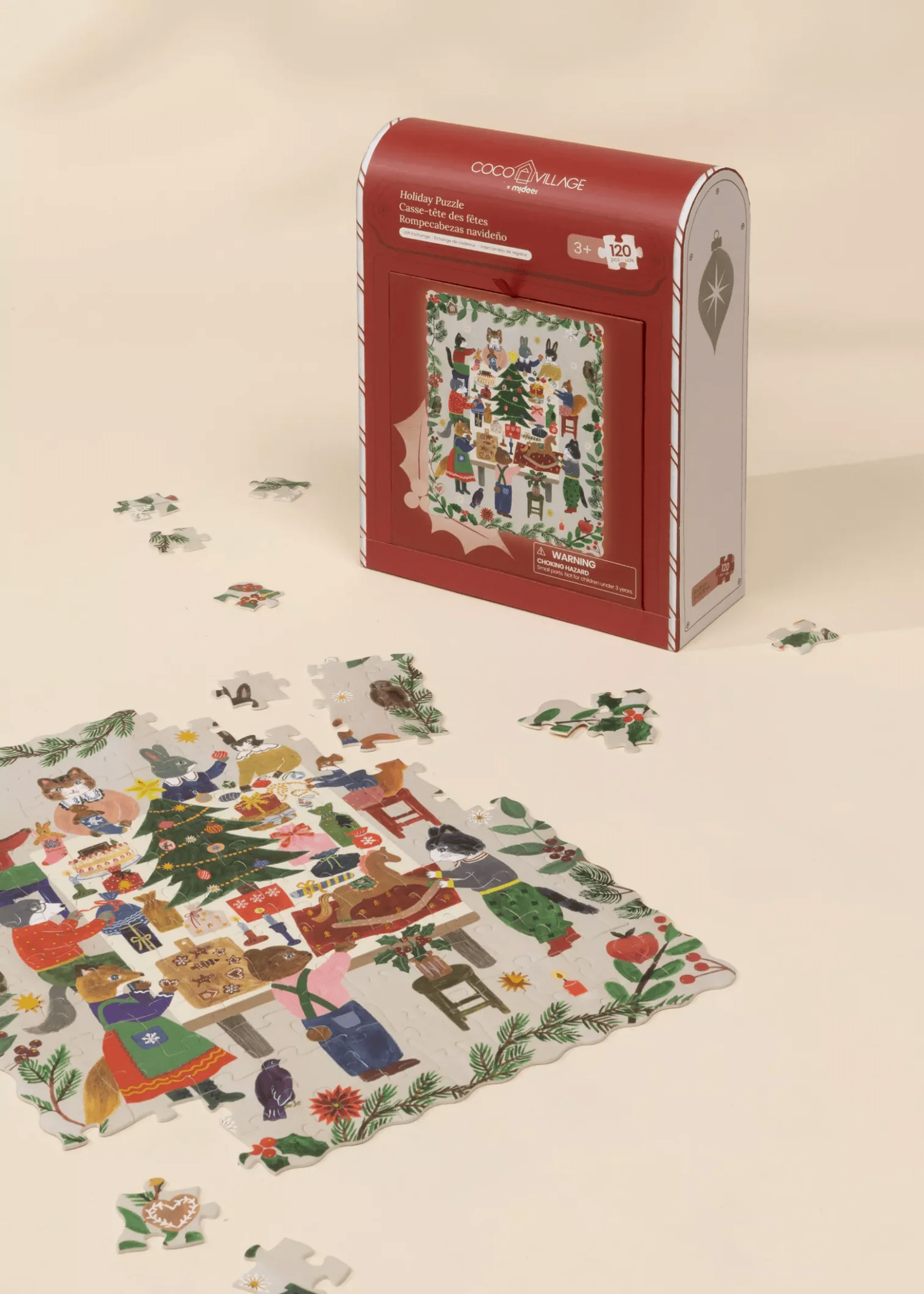 Coco Village Holiday Puzzle - Gift Exchange - 120pcs - Mastermind Toys___247223