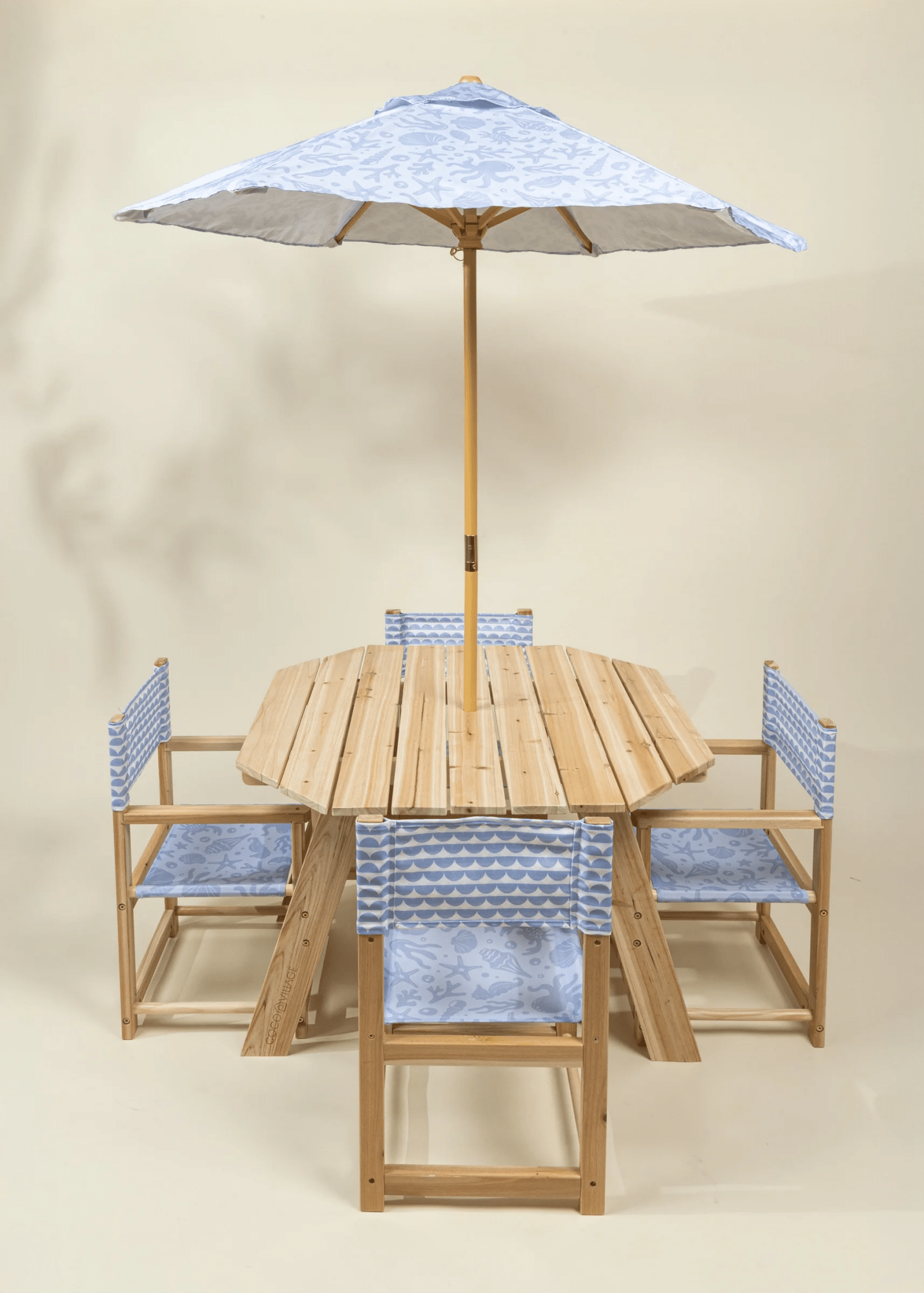 Coco Village Kids’ Patio Set 4 Chairs and Parasol–Under the Sea - Mastermind Toys___249785