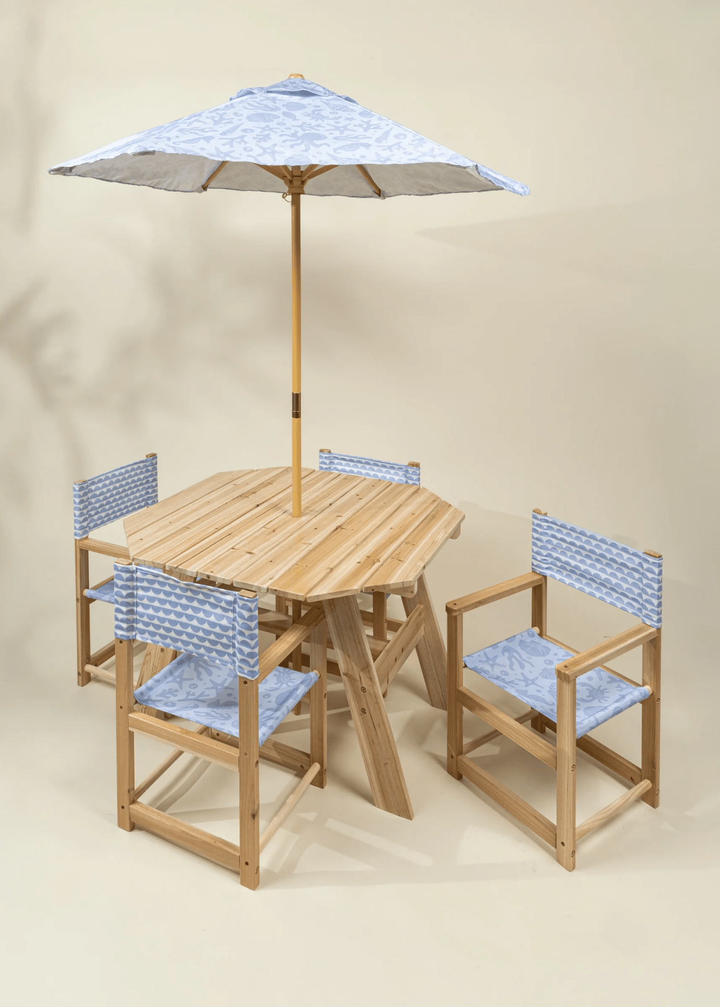 Coco Village Kids’ Patio Set 4 Chairs and Parasol–Under the Sea - Mastermind Toys___249785
