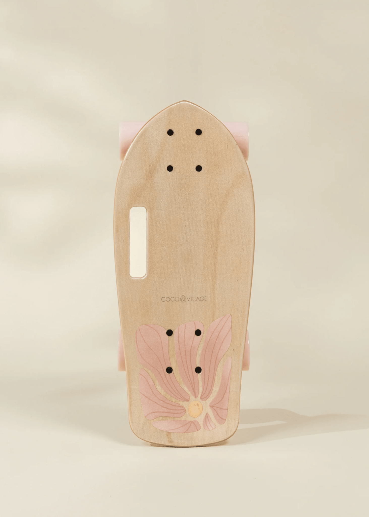 Coco Village Kids’ Wooden Skateboard with Handle – Bloom - Mastermind Toys___249882