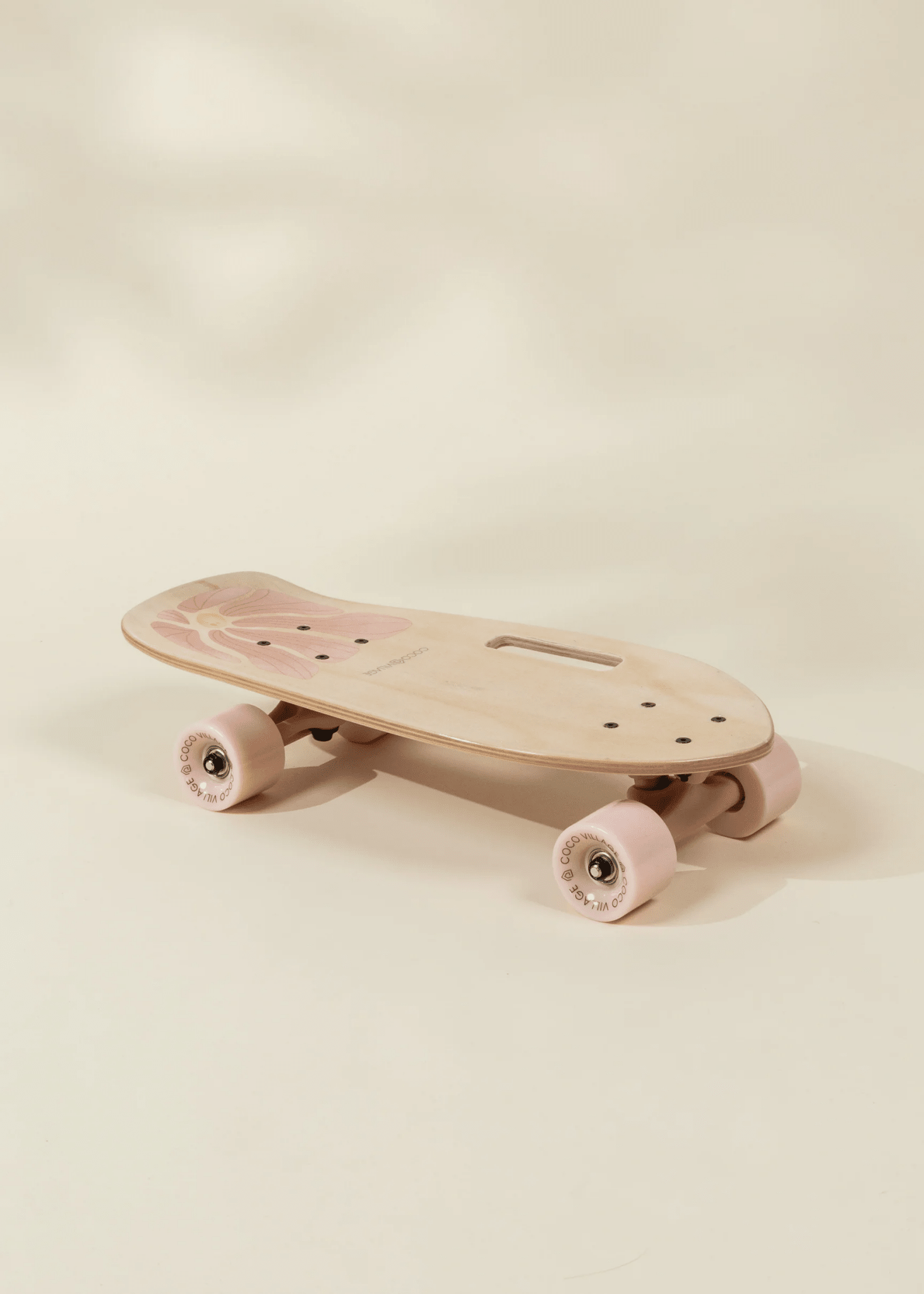 Coco Village Kids’ Wooden Skateboard with Handle – Bloom - Mastermind Toys___249882