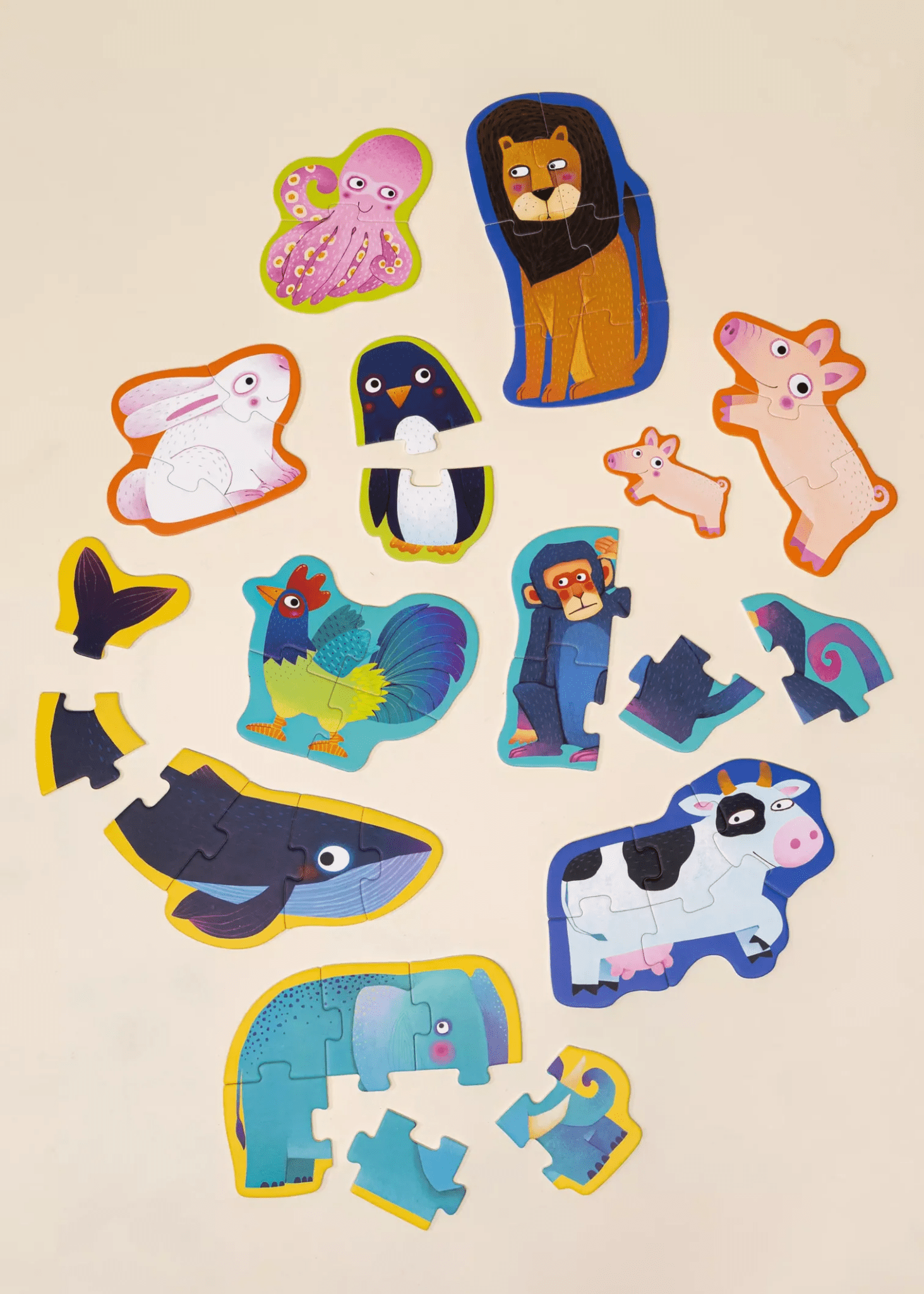 Coco Village Level Up Puzzles Level 1 - The animals (10 puzzles) - Mastermind Toys___247207