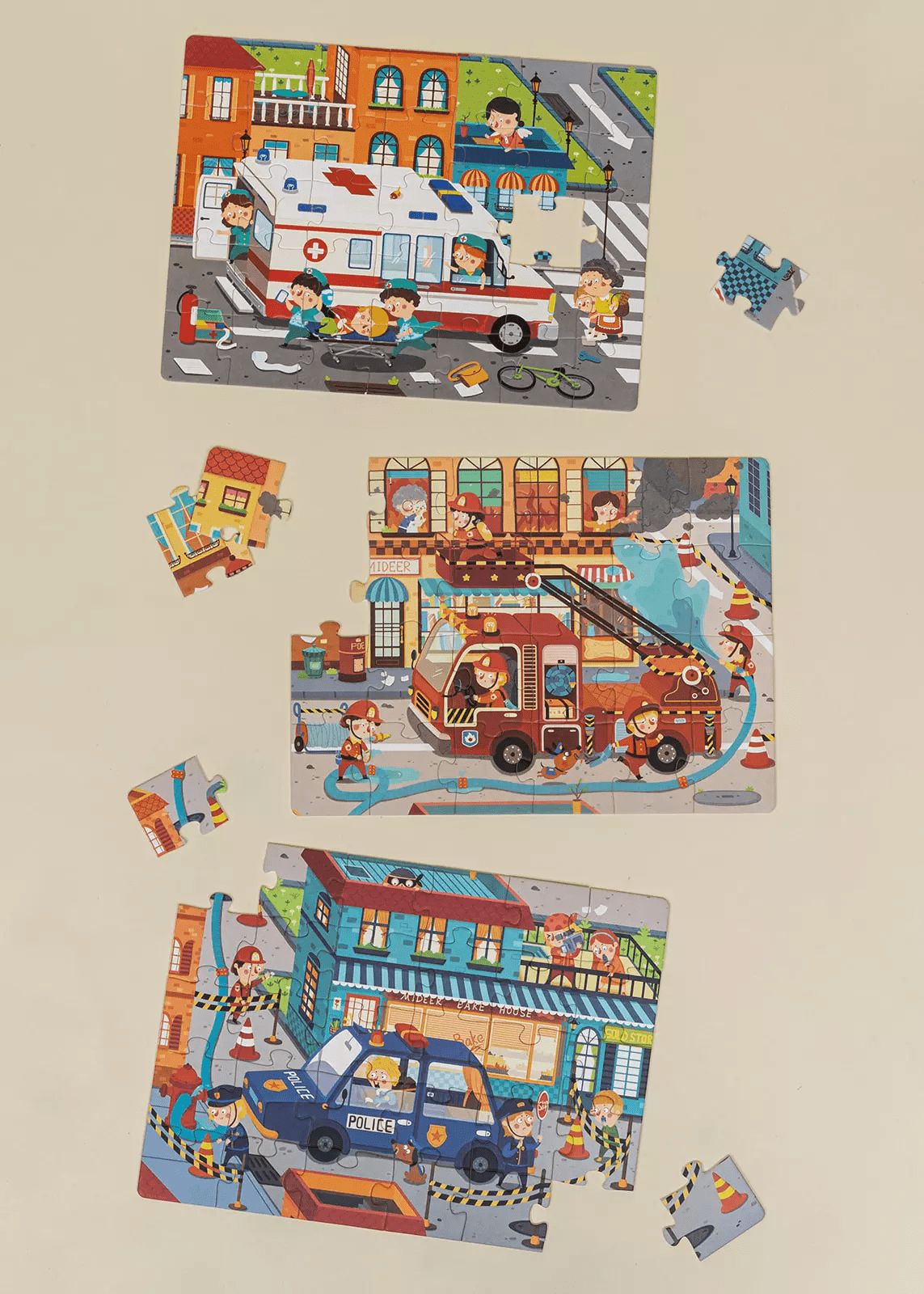 Coco Village Level Up Puzzles Level 3 - Everyday Heroes (3 puzzles) - Mastermind Toys___247209