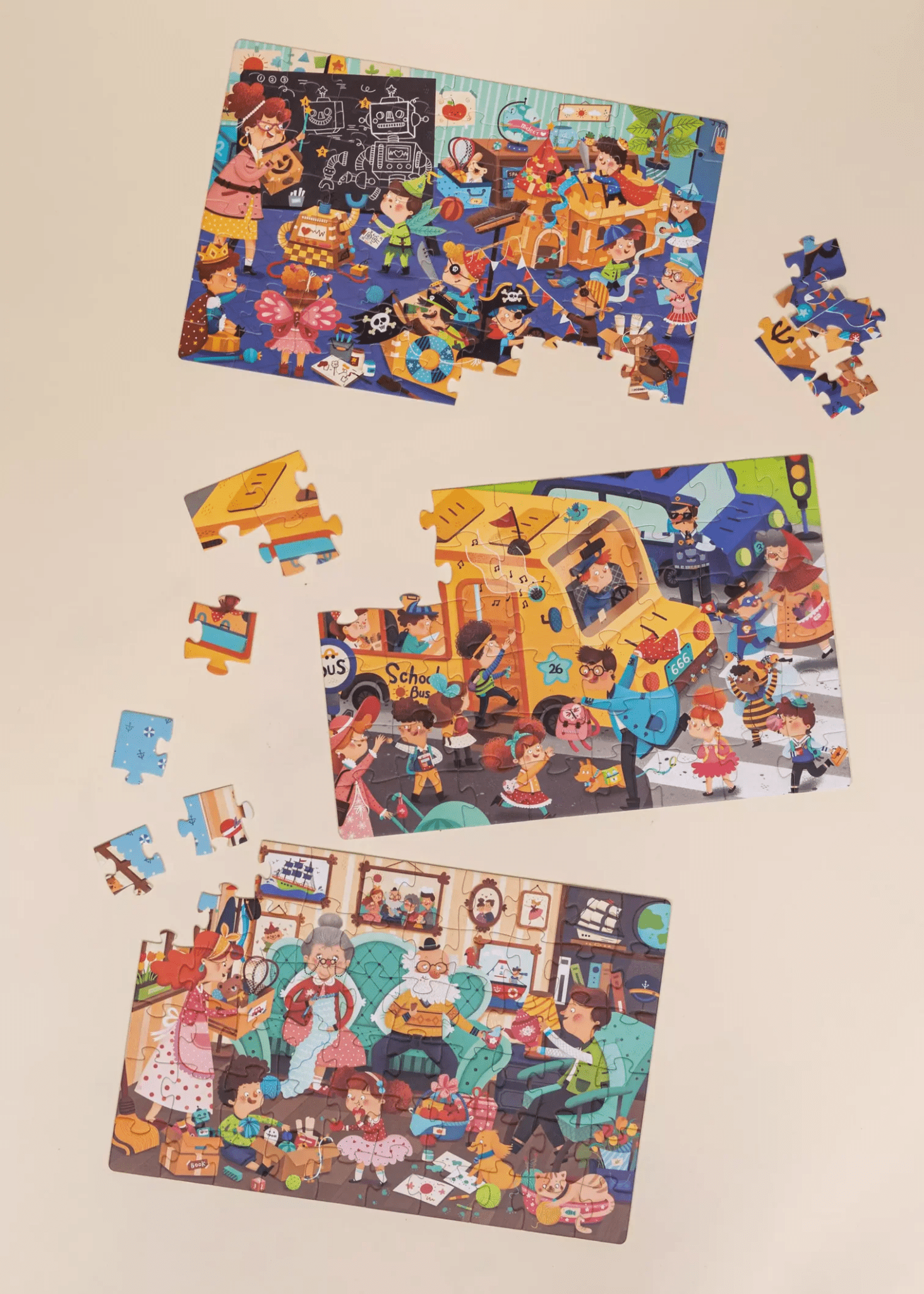 Coco Village Level Up Puzzles Level 4 - Daily Routine (3 puzzles) - Mastermind Toys___247210