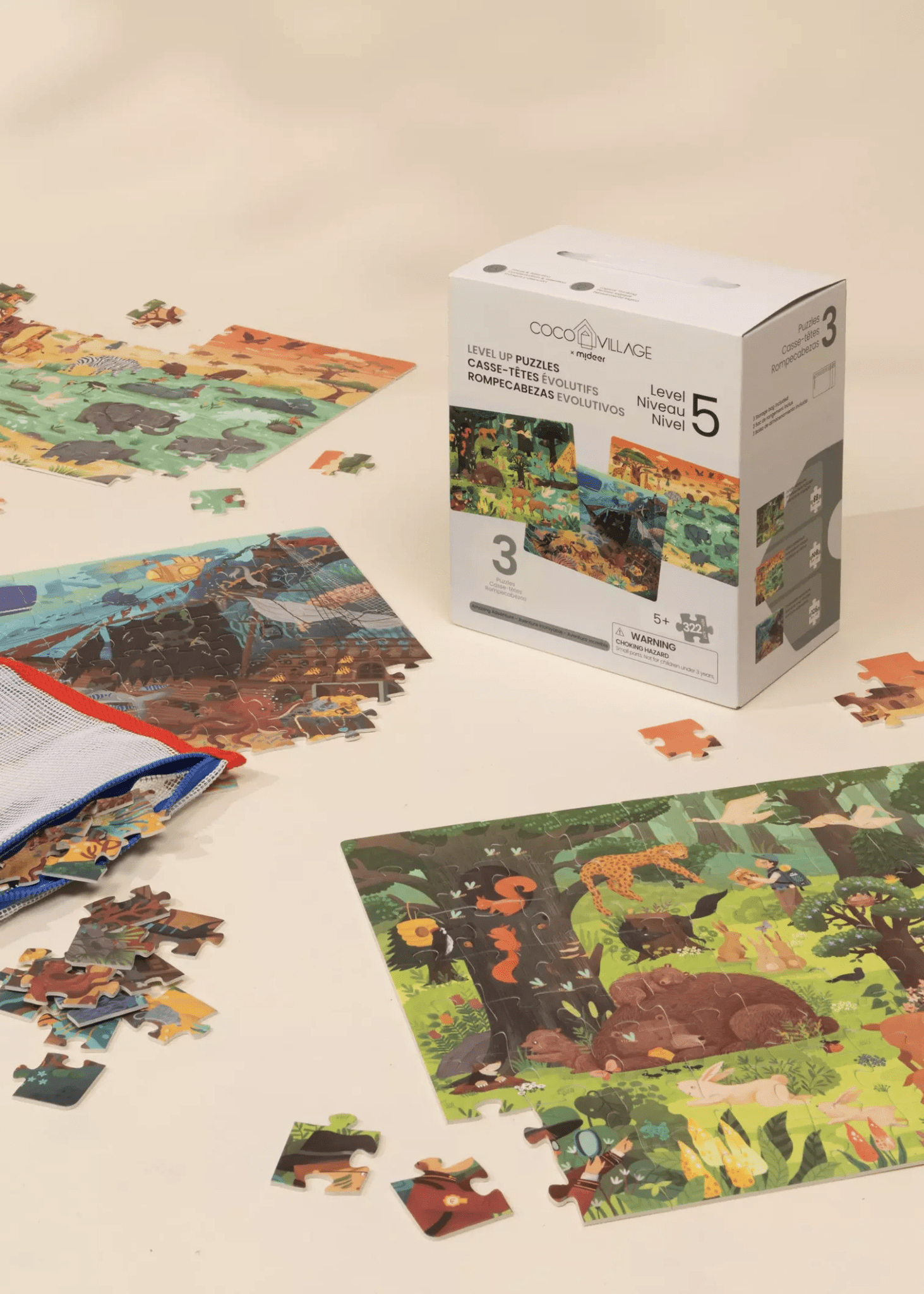 Coco Village Level Up Puzzles Level 5 - Amazing Adventure (3 puzzles) - Mastermind Toys___247211