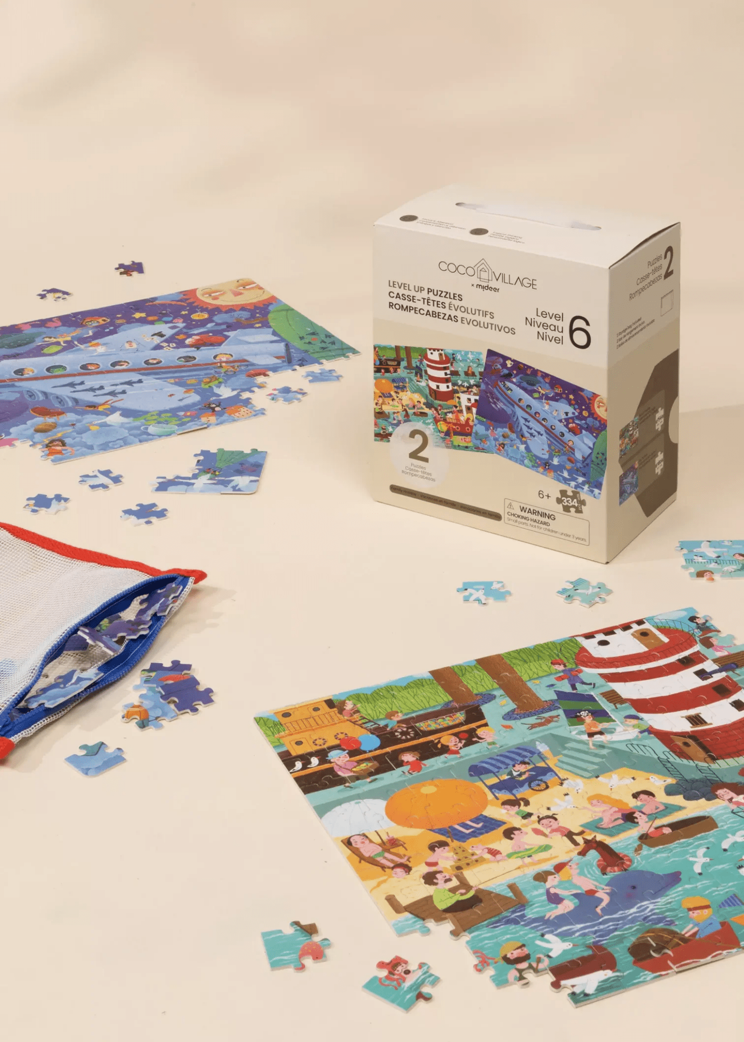 Coco Village Level Up Puzzles Level 6 - Family Holiday (2 puzzles) - Mastermind Toys___247212