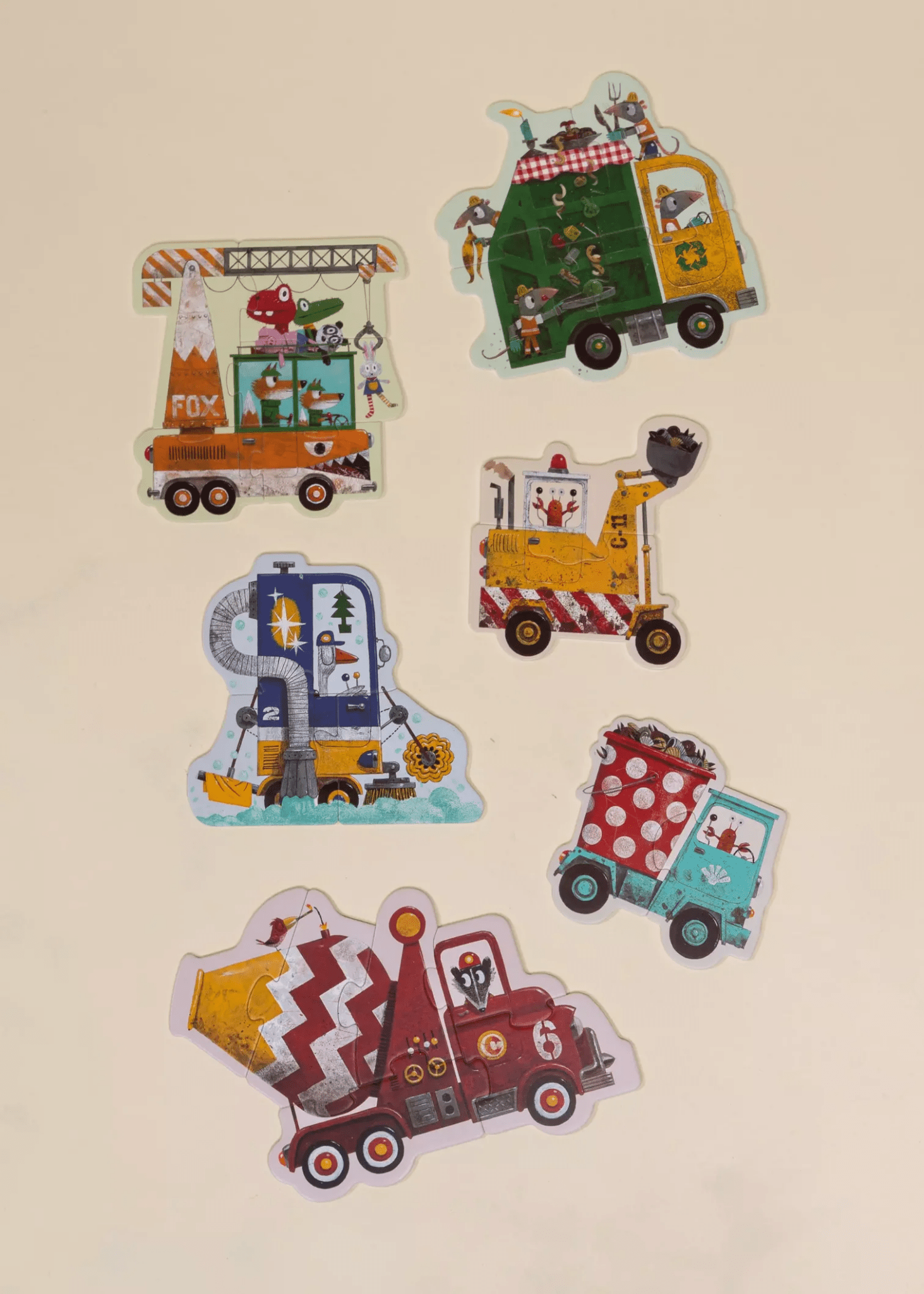 Coco Village My first Puzzles - Construction Vehicules (6 puzzles) - Mastermind Toys___247218