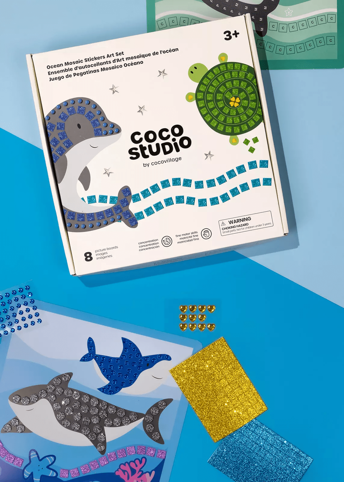 Coco Village Ocean Mosaic Stickers Art Set - 8 pcs - Mastermind Toys___246904