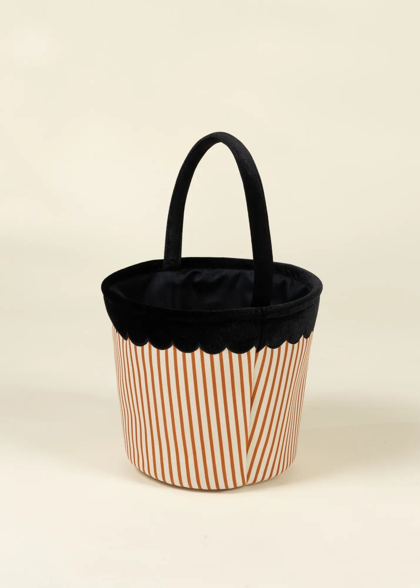 Coco Village Pumpkin Stripe Scalloped Fabric Treat Basket – M - Mastermind Toys___254329