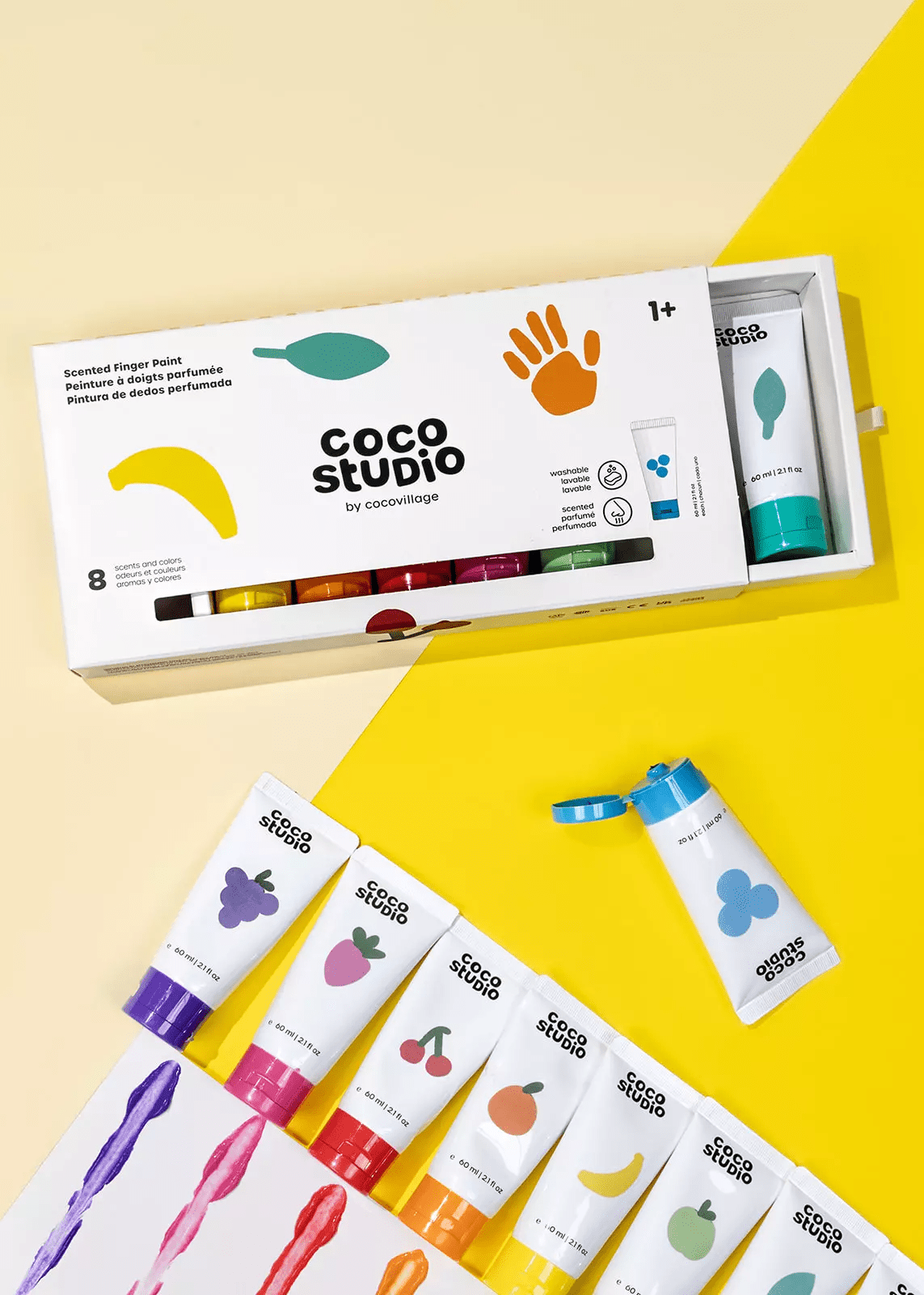 Coco Village Scented Fingerpaint Set - 8 colors - Mastermind Toys___246900