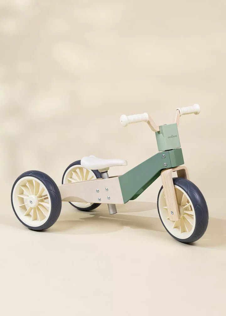 Coco Village Seafoam 3 - in - 1 Wooden Balance Bike - Mastermind Toys___235693