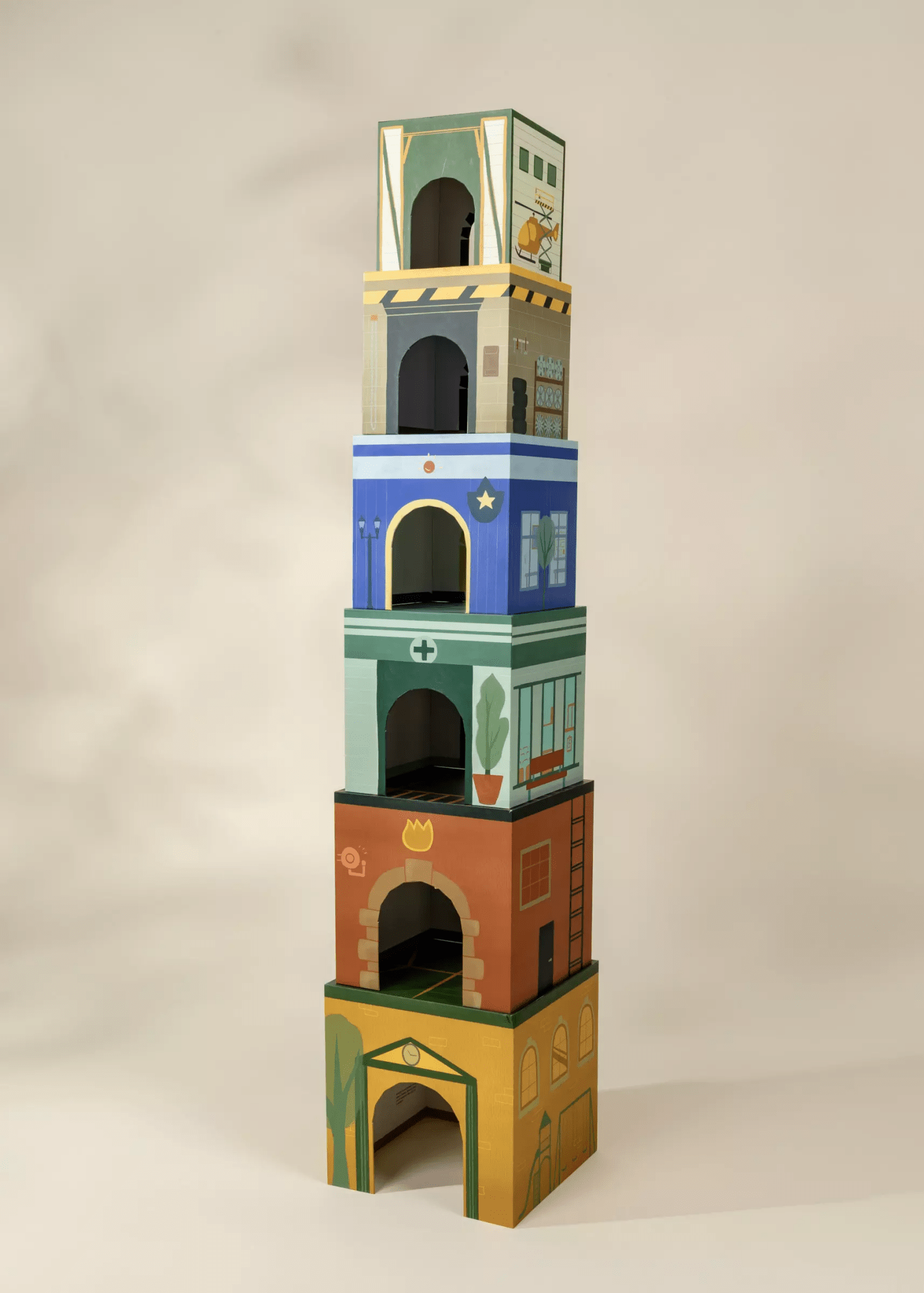Coco Village Set of 6 Oversized Stacking Boxes - The Buildings ...