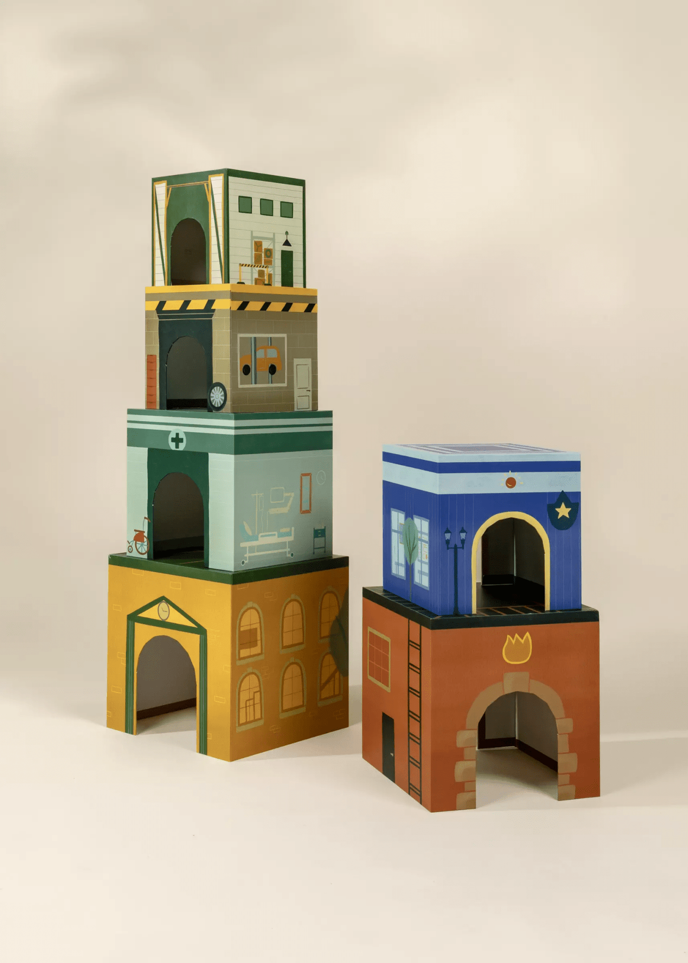 Coco Village Set of 6 Oversized Stacking Boxes - The Buildings ...