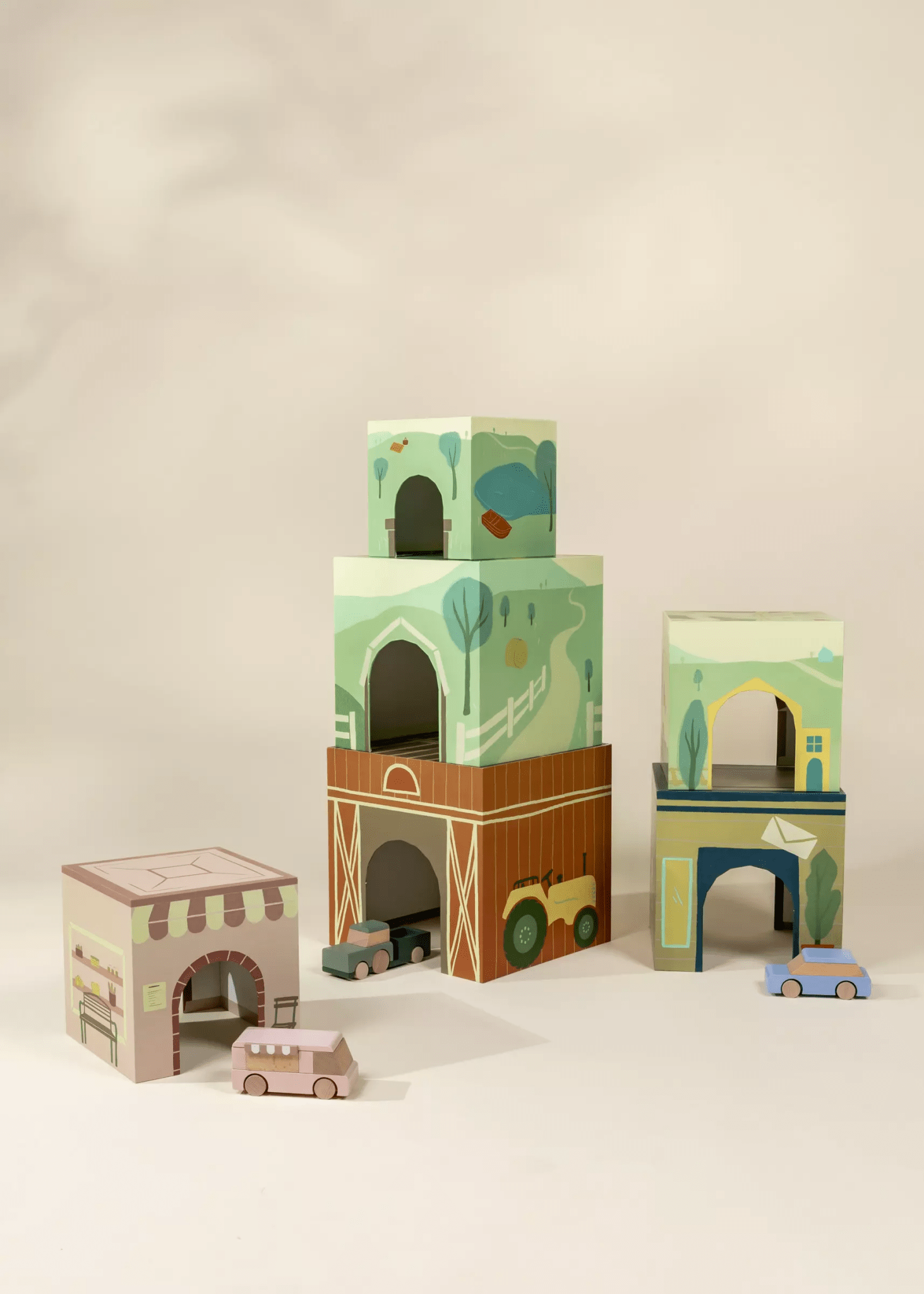 Coco Village Set of 6 Oversized Stacking Boxes - The Countryside - Mastermind Toys___247017