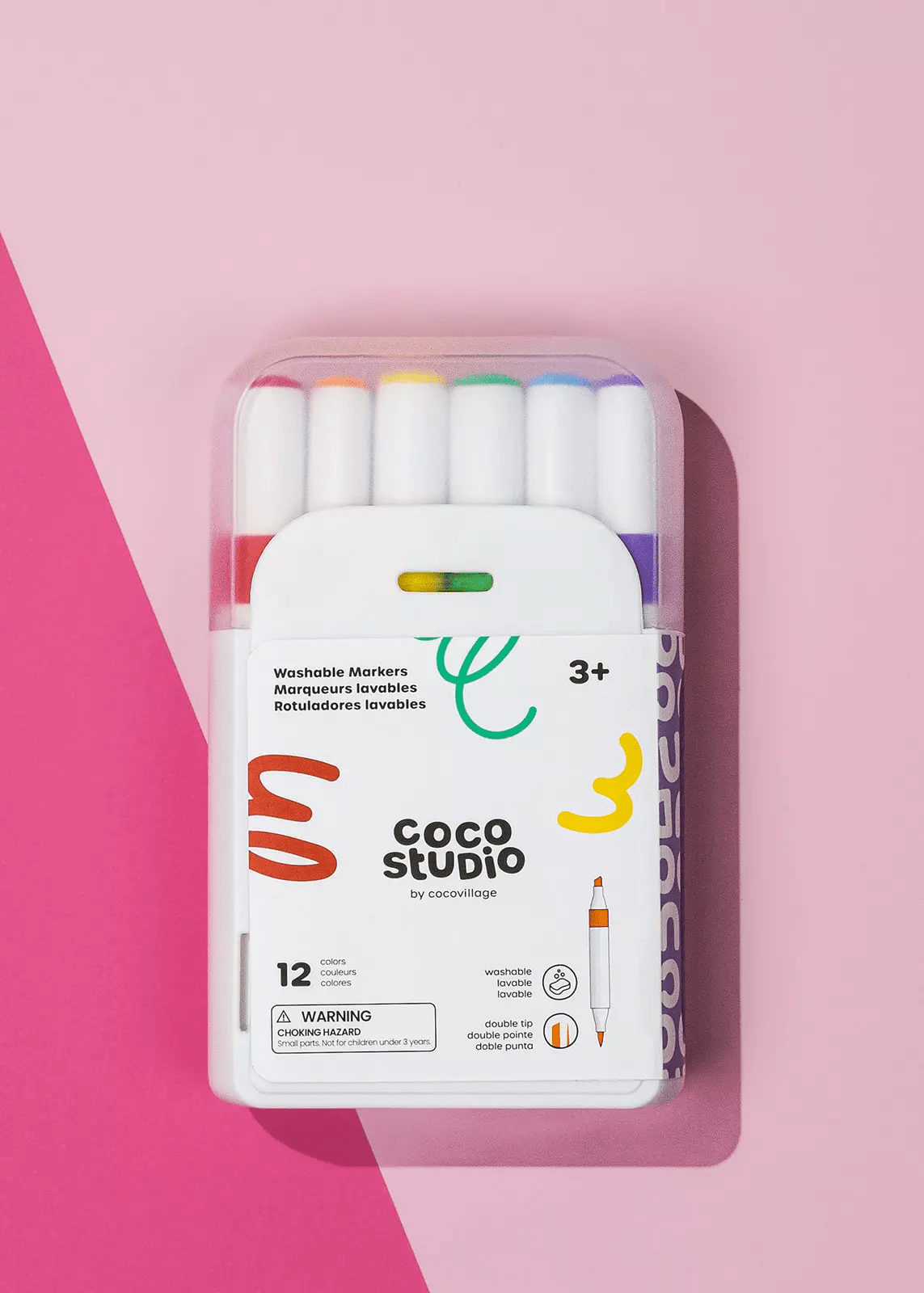 Coco Village Washable Dual Tip Markers Set - 12 colors - Mastermind Toys___246898