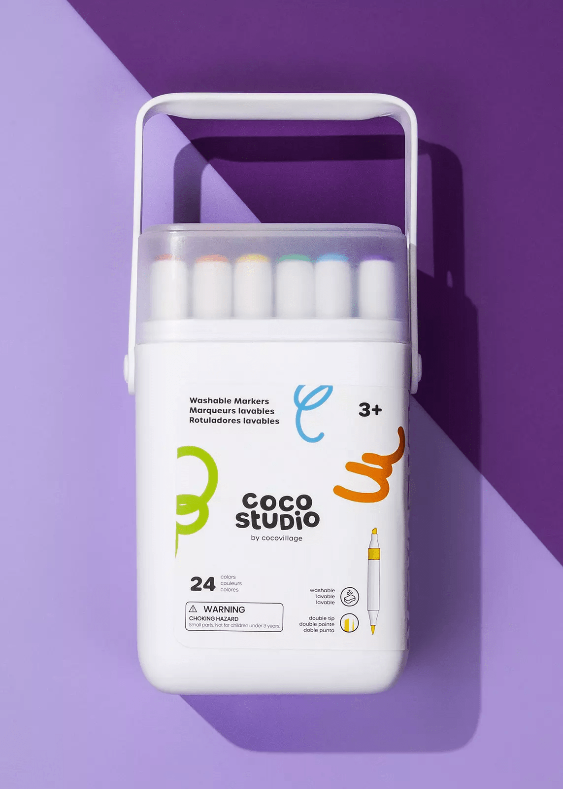 Coco Village Washable Dual Tip Markers Set - 24 colors - Mastermind Toys___246899