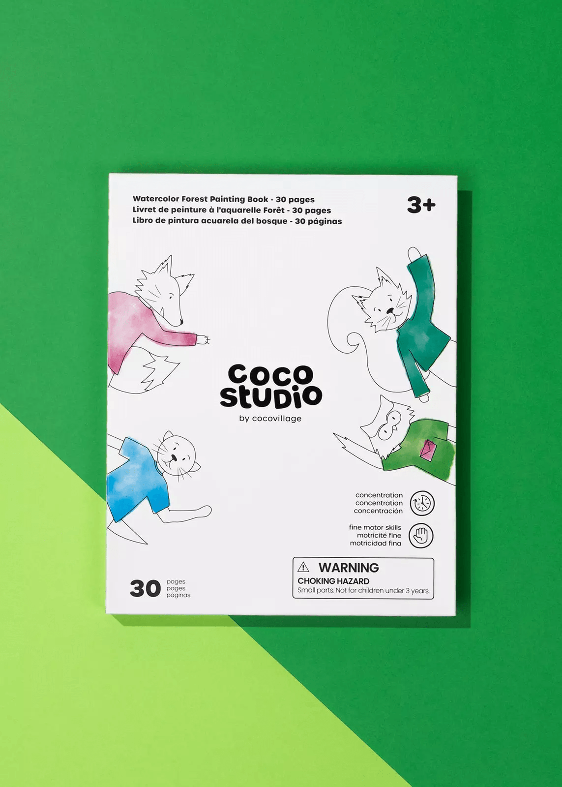 Coco Village Watercolor Forest Painting Book - 30 pages - Mastermind Toys___246902