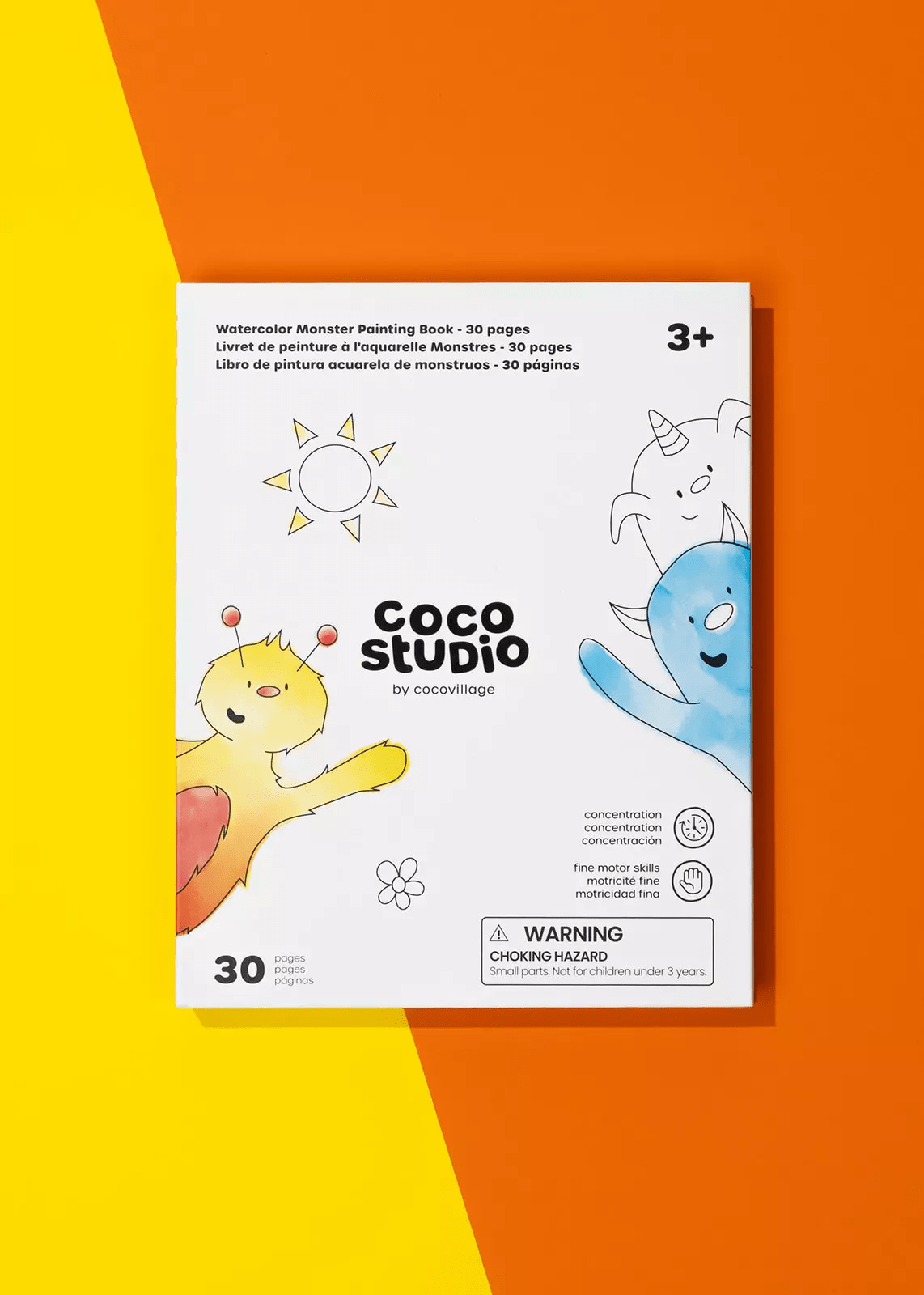 Coco Village Watercolor Monster Painting Book - 30 pages - Mastermind Toys___246901