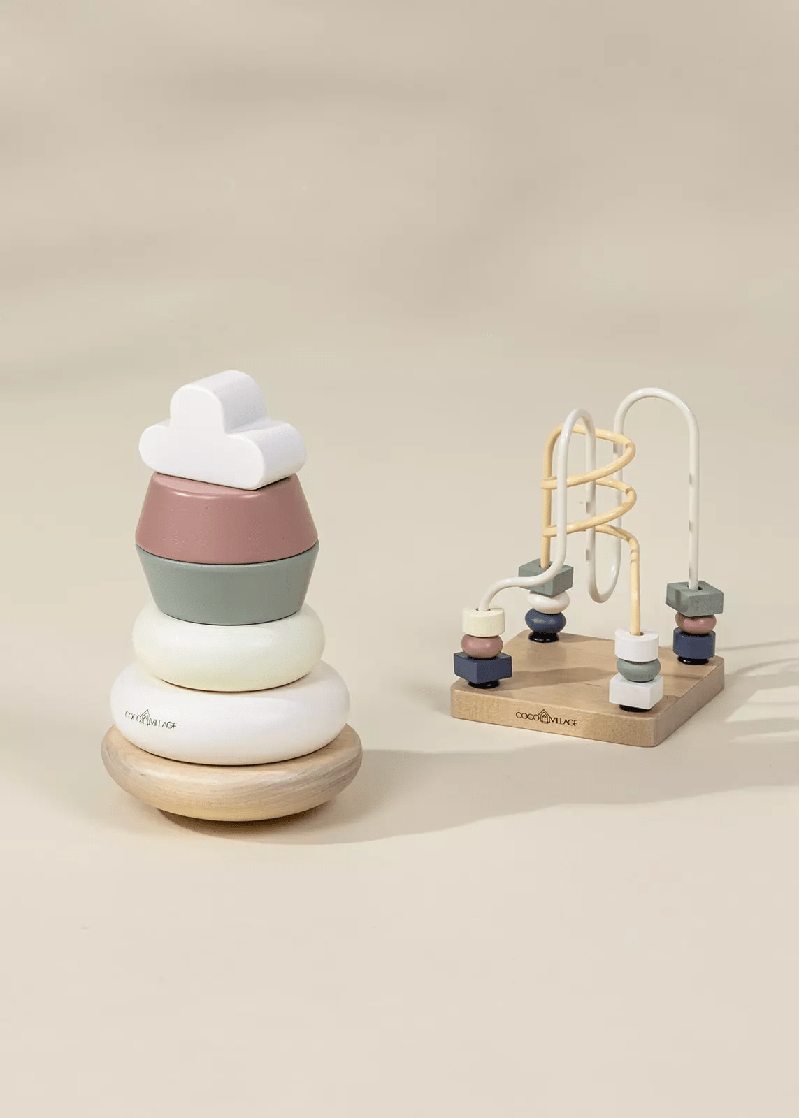 Coco Village Wooden Baby Toy Gifting Set Stacking Rings & Bead Maze - Mastermind Toys___247232