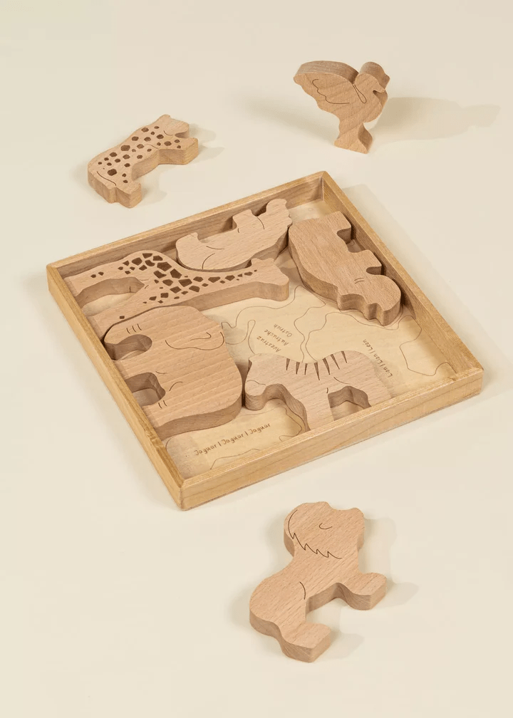 Coco Village Wooden Balance Puzzle - Safari (8 pcs) - Mastermind Toys___235652