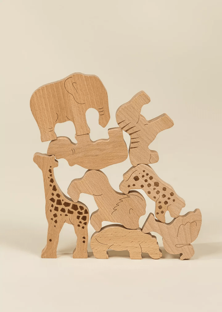 Coco Village Wooden Balance Puzzle - Safari (8 pcs) – Mastermind Toys