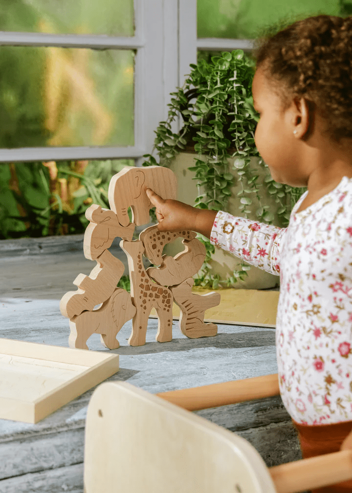 Coco Village Wooden Balance Puzzle - Safari (8 pcs) - Mastermind Toys___235652