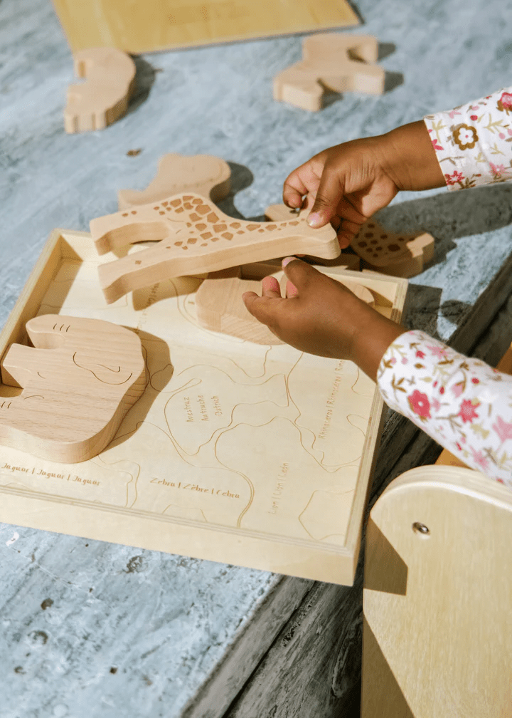 Coco Village Wooden Balance Puzzle - Safari (8 pcs) - Mastermind Toys___235652