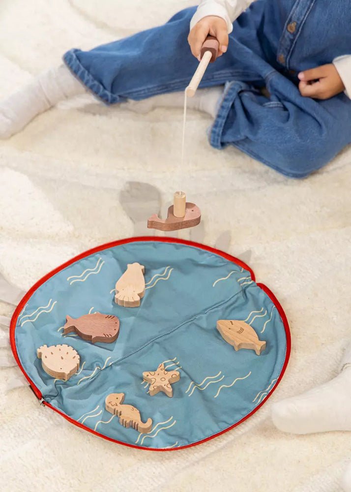 Coco Village Wooden Fishing Game with Bag - Mastermind Toys___234251