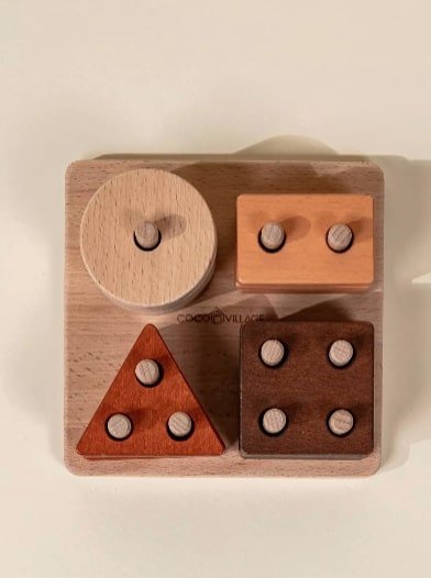 Coco Village Wooden Stacking Shapes - 12 pcs - Mastermind Toys___246991