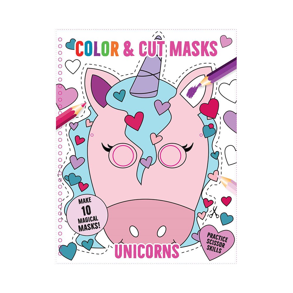 Color & Cut Masks: Unicorns Book - Mastermind Toys