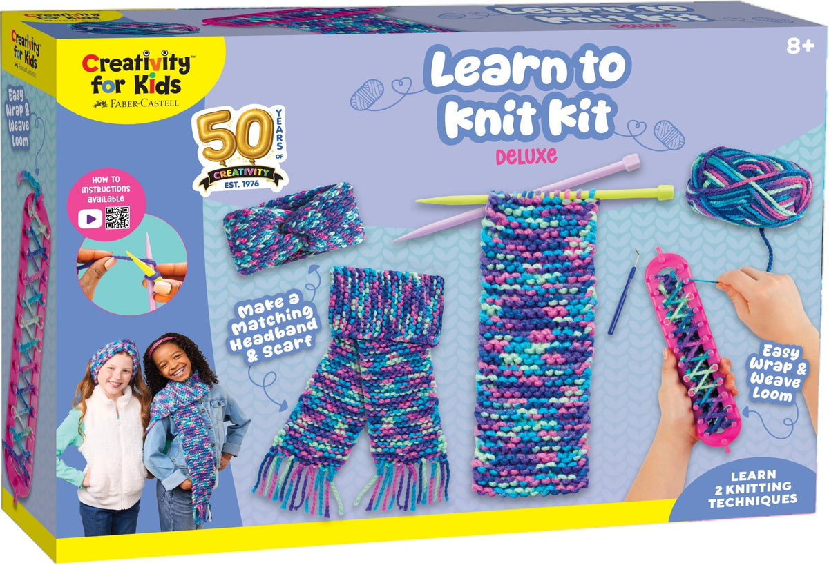 Creativity for Kids Deluxe Learn to Knit Kit - Mastermind Toys___257039