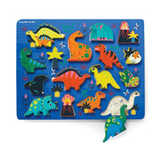 Crocodile Creek Dinosaurs 16pc Wood Puzzle + Playset - Mastermind Toys___218866