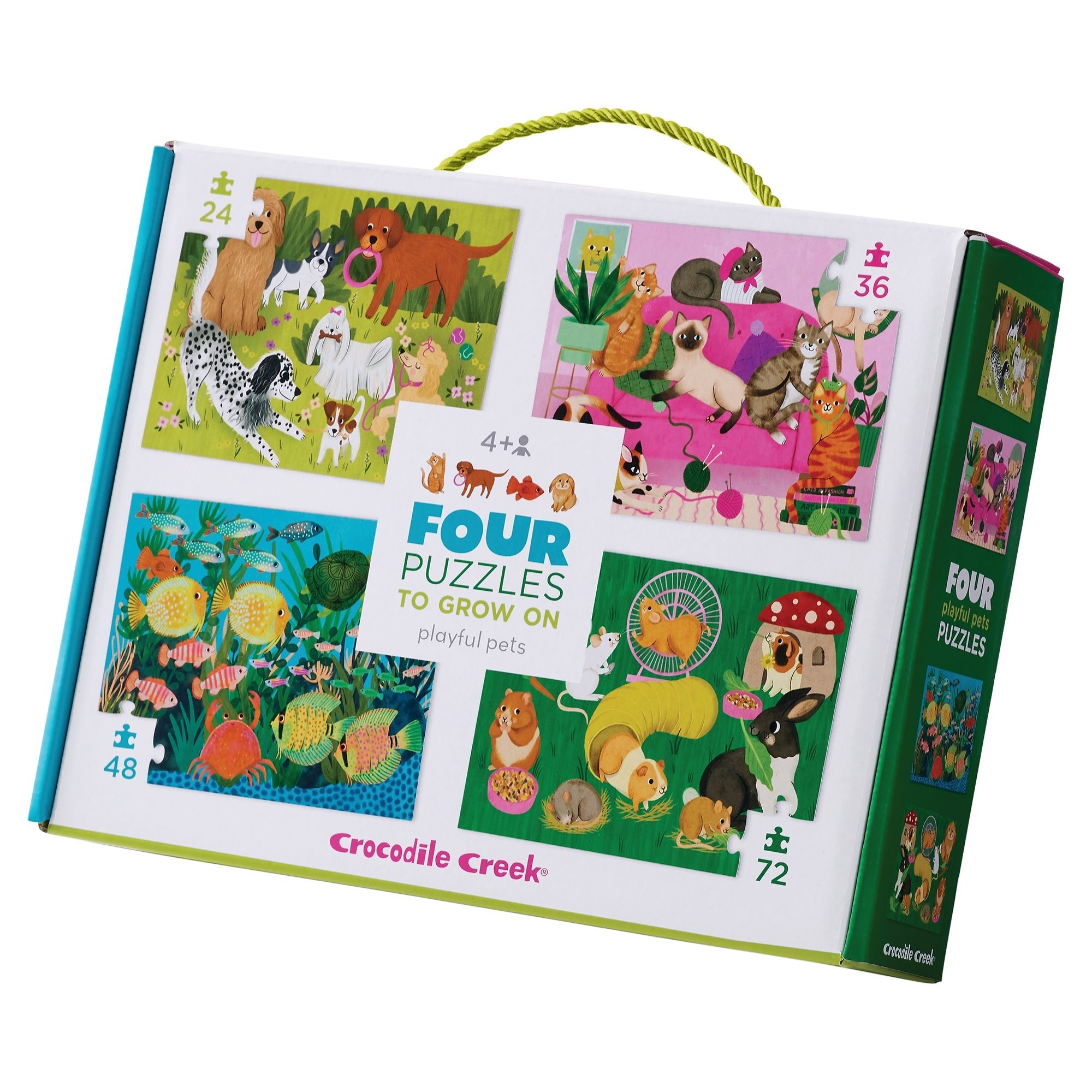 Crocodile Creek Playful Pets Four Puzzles Set - Mastermind Toys___247469
