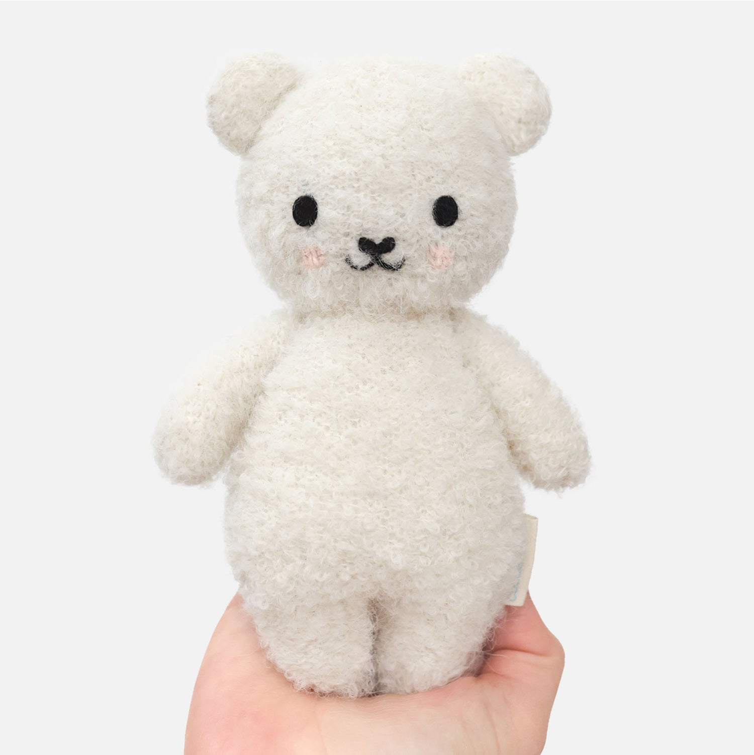 Cuddle + Kind Baby Bouclé Bear (Ivory) Hand - Knit Doll - Mastermind Toys___249176