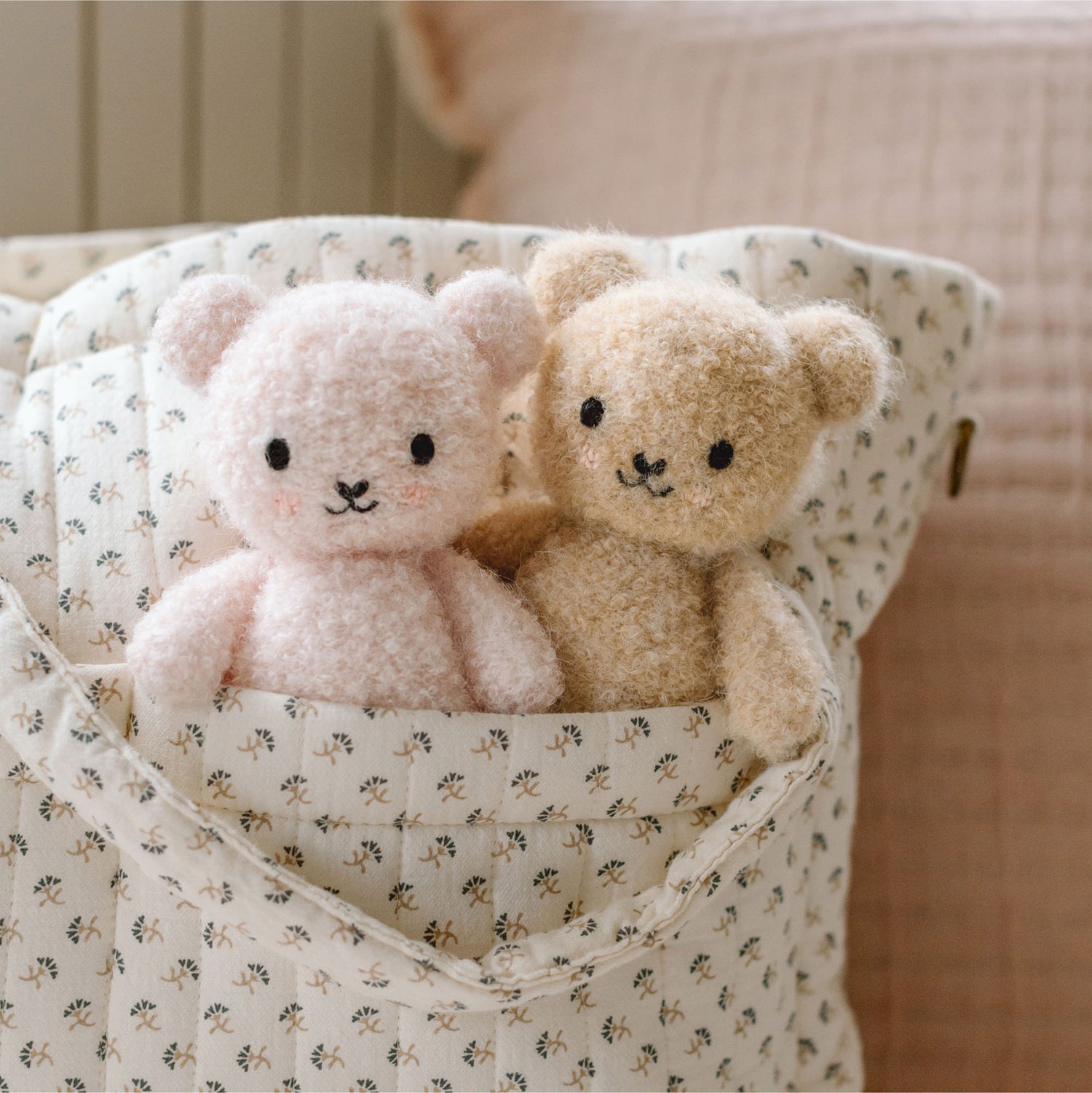 Cuddle + Kind Baby Bouclé Bear (Ivory) Hand - Knit Doll - Mastermind Toys___249176