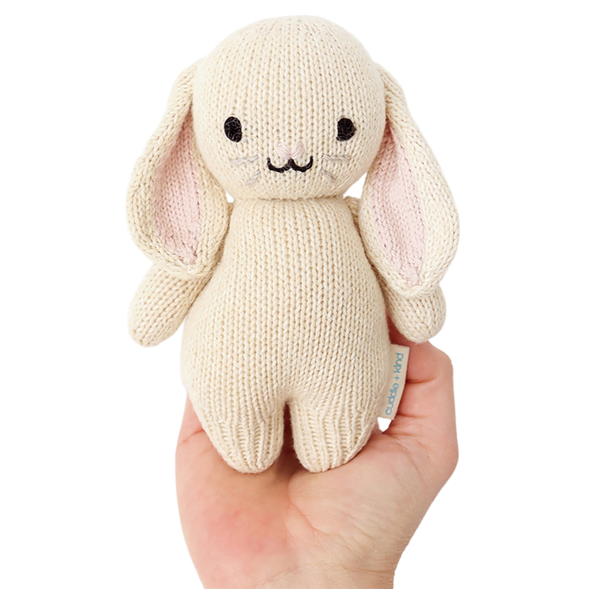 Cuddle + Kind Baby Bunny (Oatmeal) Hand - Knit Doll - Mastermind Toys___253492