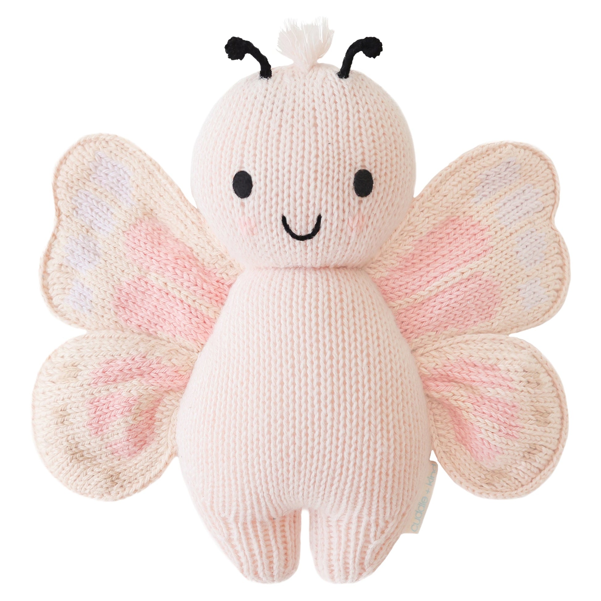 Cuddle + Kind Baby Butterfly (Petal Pink) Hand - Knit Doll - Mastermind Toys___253513
