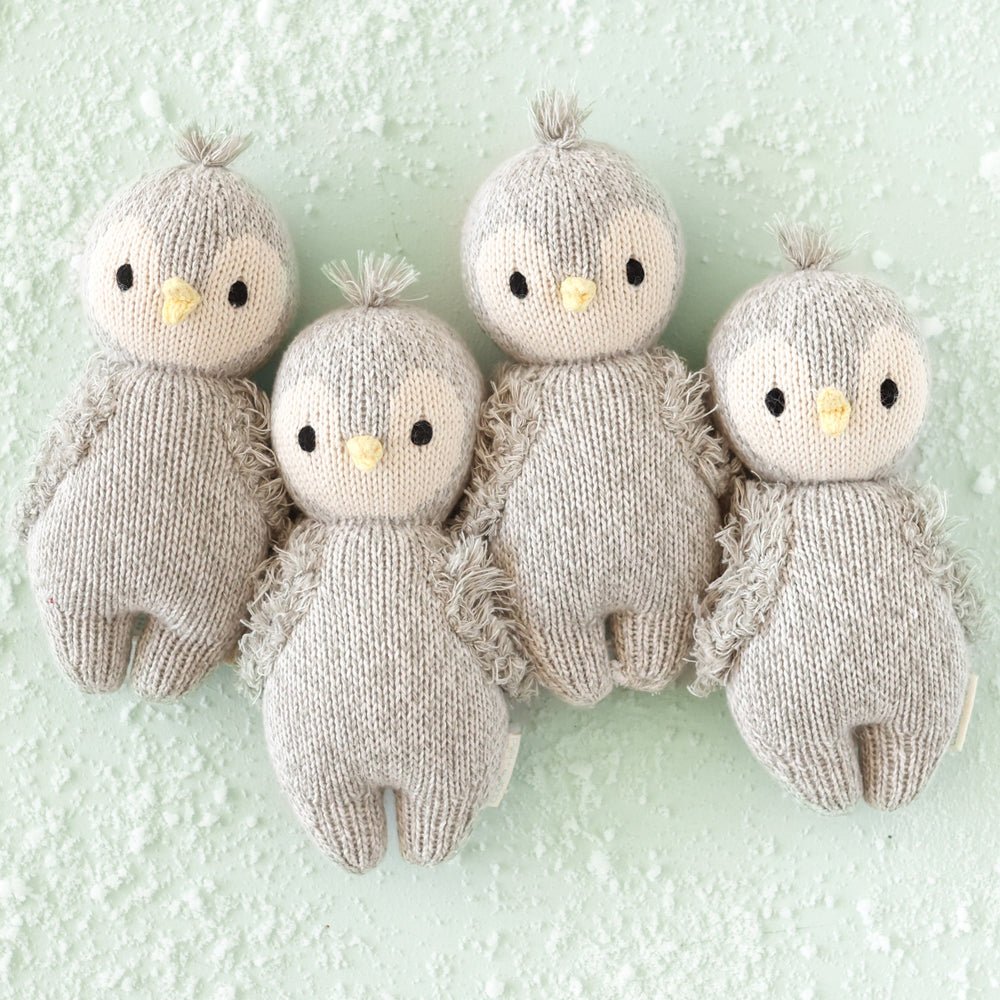 Cuddle + Kind Baby Penguin Hand - Knit Doll - Mastermind Toys___242736