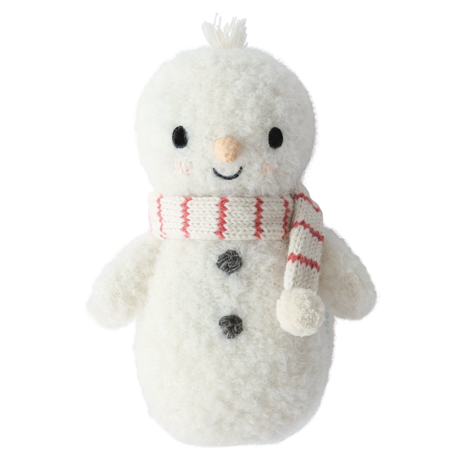 Cuddle + Kind Baby Snowman (Candy Stripe) Hand - Knit Doll - Mastermind Toys___249177