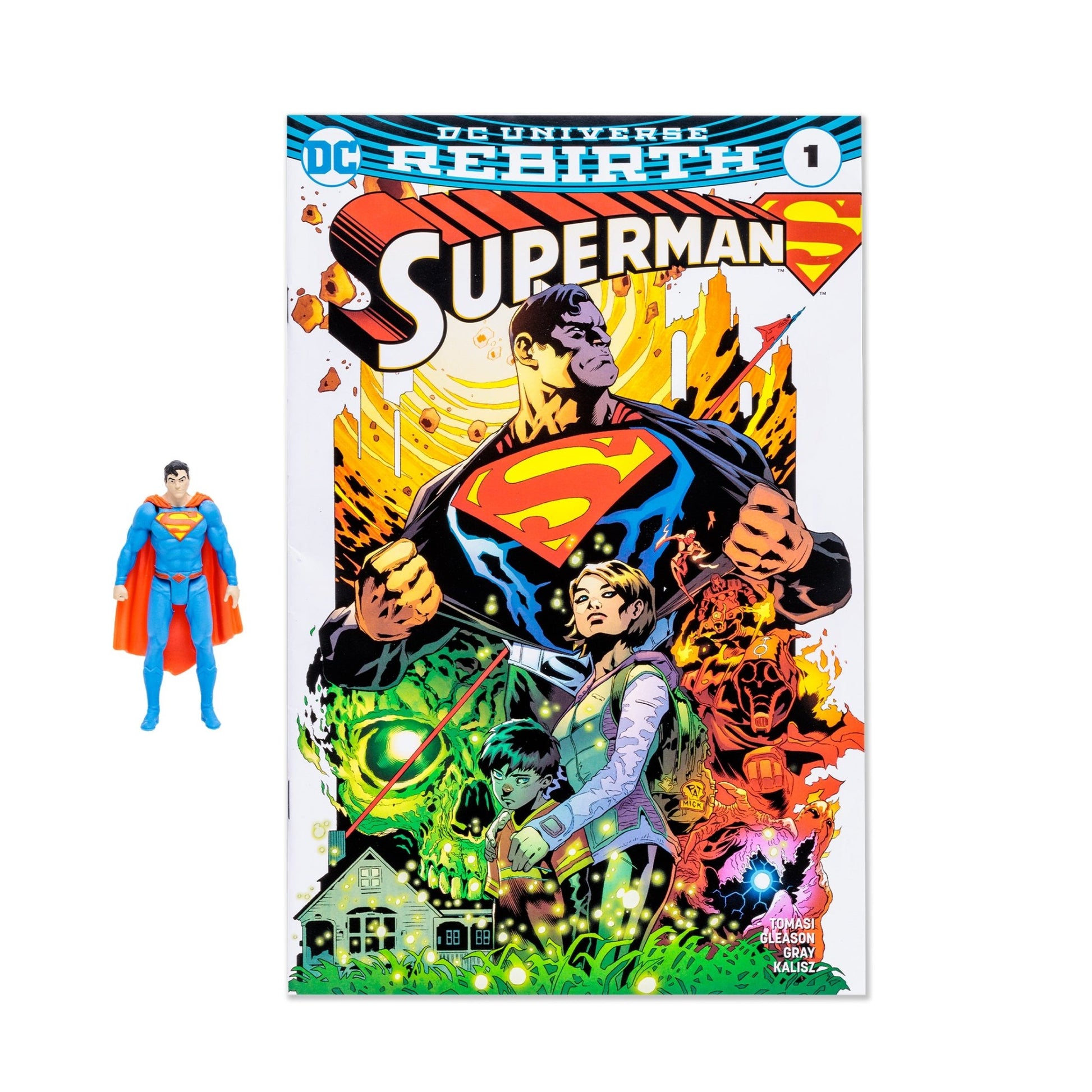 DC Direct - 3" Comic With Figure WV1 - Superman (Rebirth) - Mastermind Toys___246557