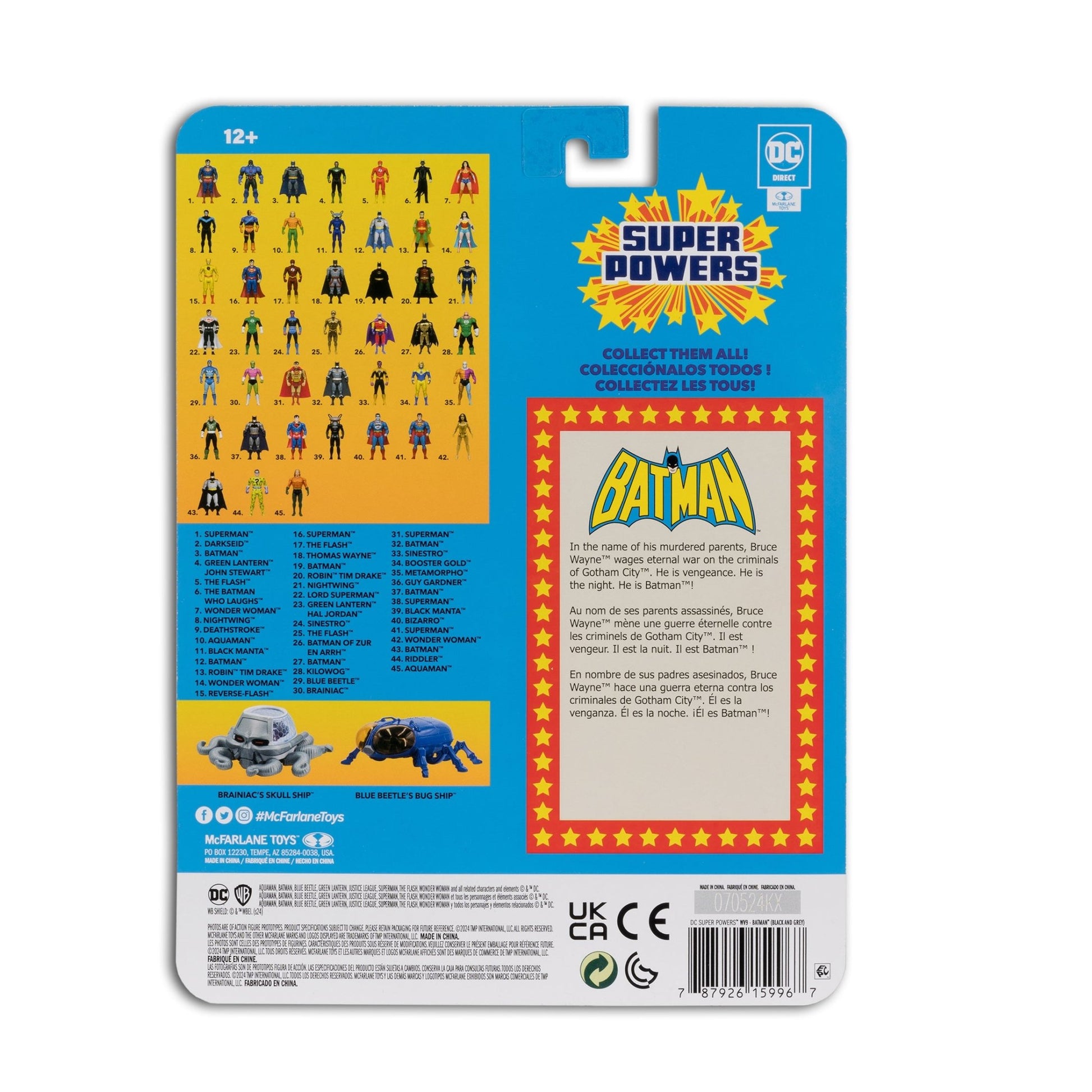 DC Super Powers Batman (Black And Grey) Figure - Mastermind Toys___246328