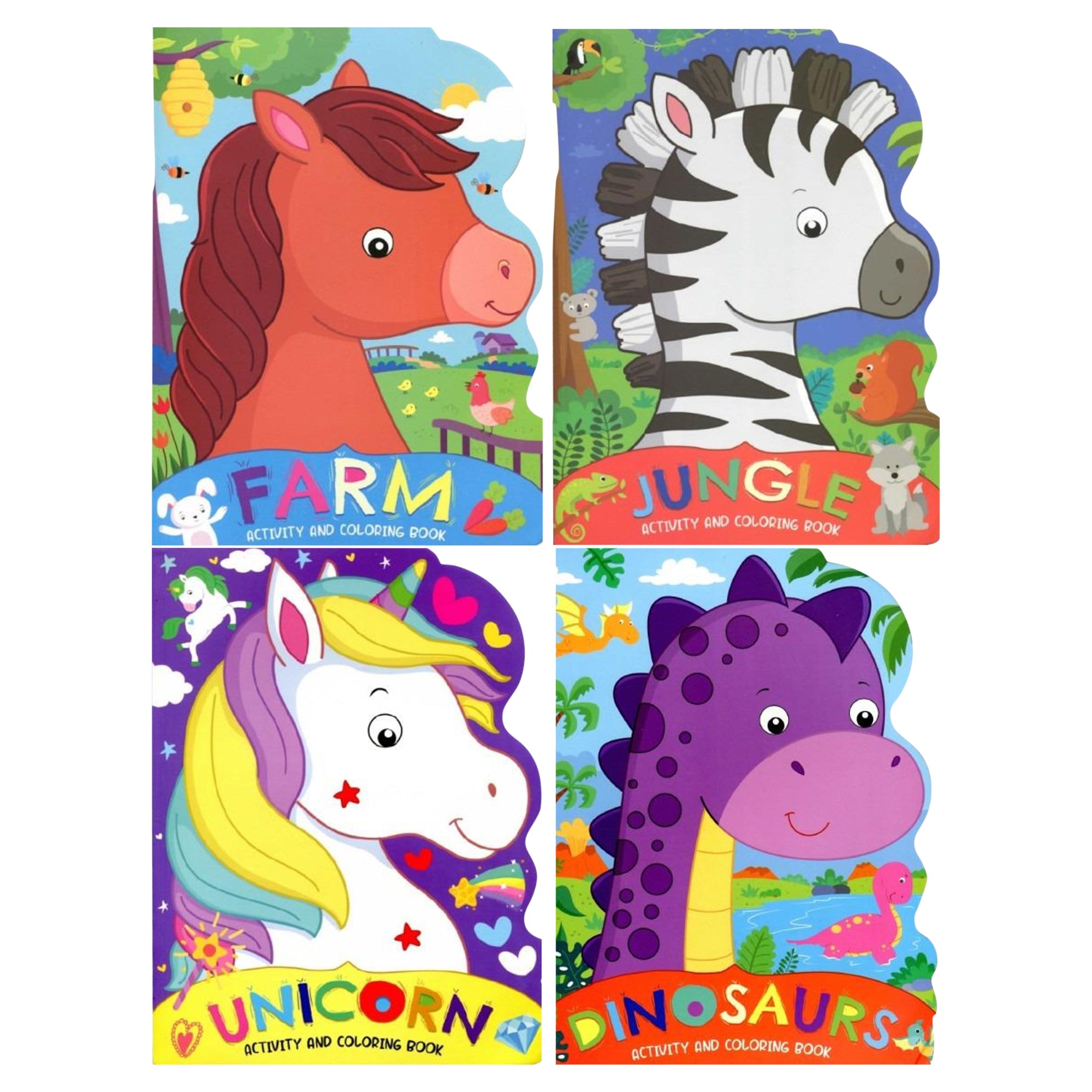 Die Cut Color & Activity Books - 4 Asst. - Mastermind Toys___248757