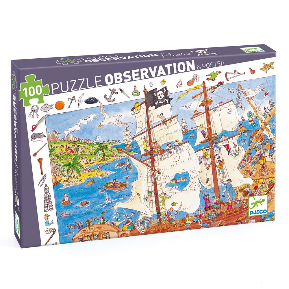 Djeco Observation Puzzle / Pirates / 100 pcs - Mastermind Toys___238176