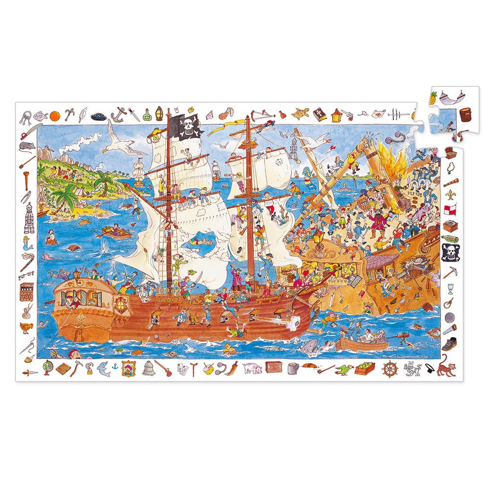 Djeco Observation Puzzle / Pirates / 100 pcs - Mastermind Toys___238176