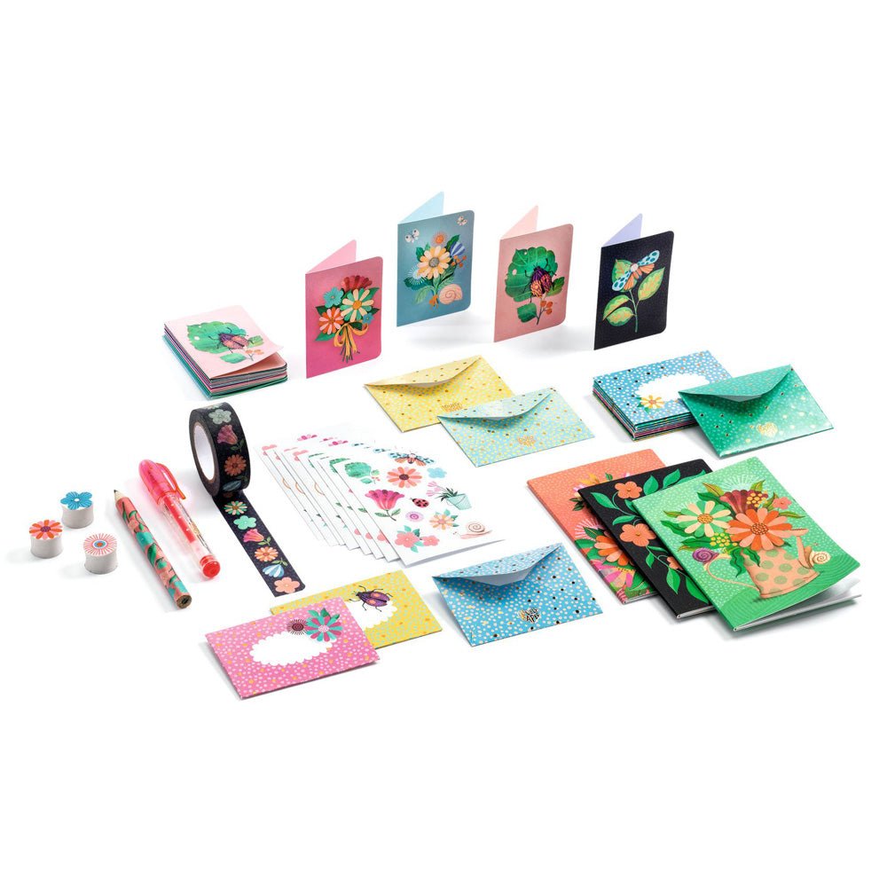 DJECO Marie Box Formen Und Farben – Kreatives Spielset Mit Notizbüchern, Stickern & Mehr Für Kinder