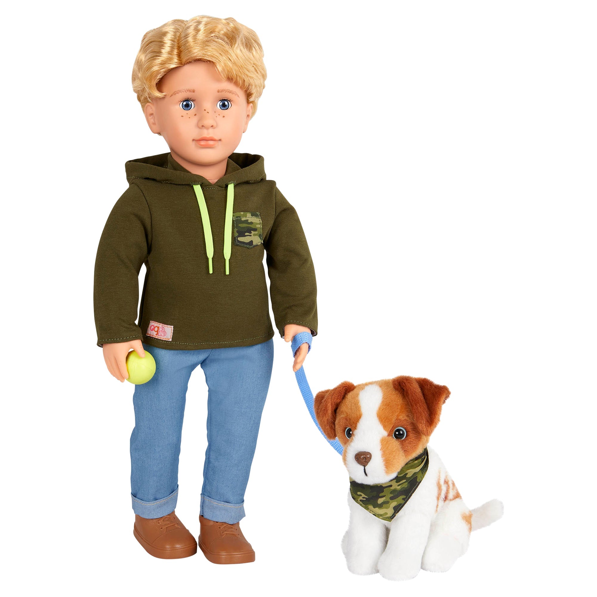 Doll w/ Pet Dog, Elliot & Australian Shepherd - Mastermind Toys___249447